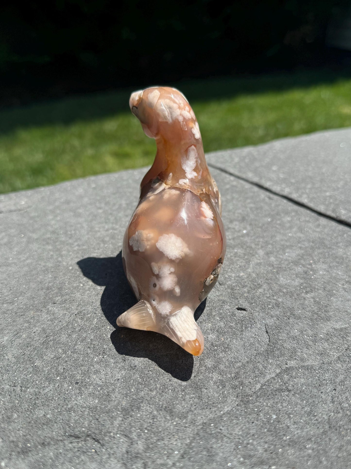 Druzy Flower Agate Seal Carving