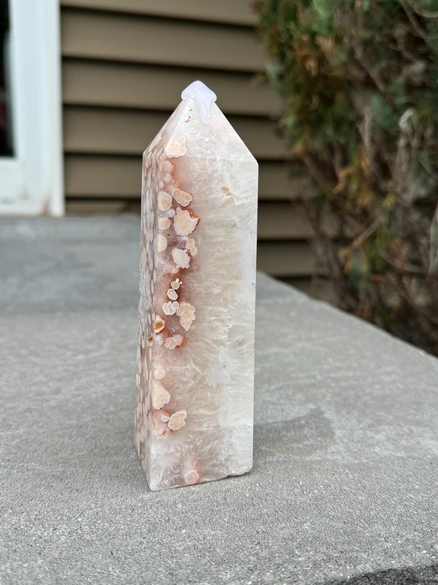 Druzy Cherry Blossom Flower Agate Tower (1lb.)