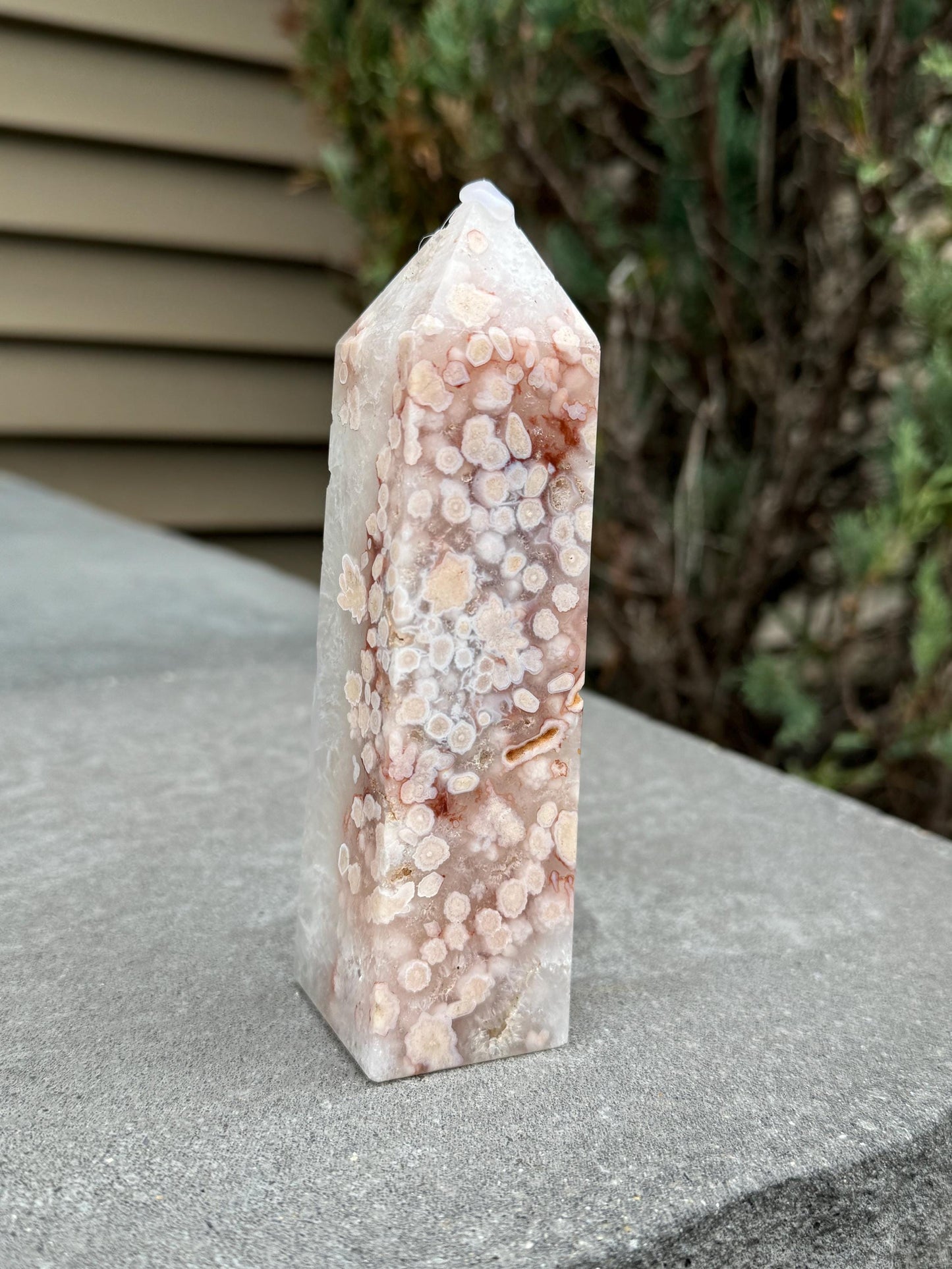 Druzy Cherry Blossom Flower Agate Tower (1lb.)