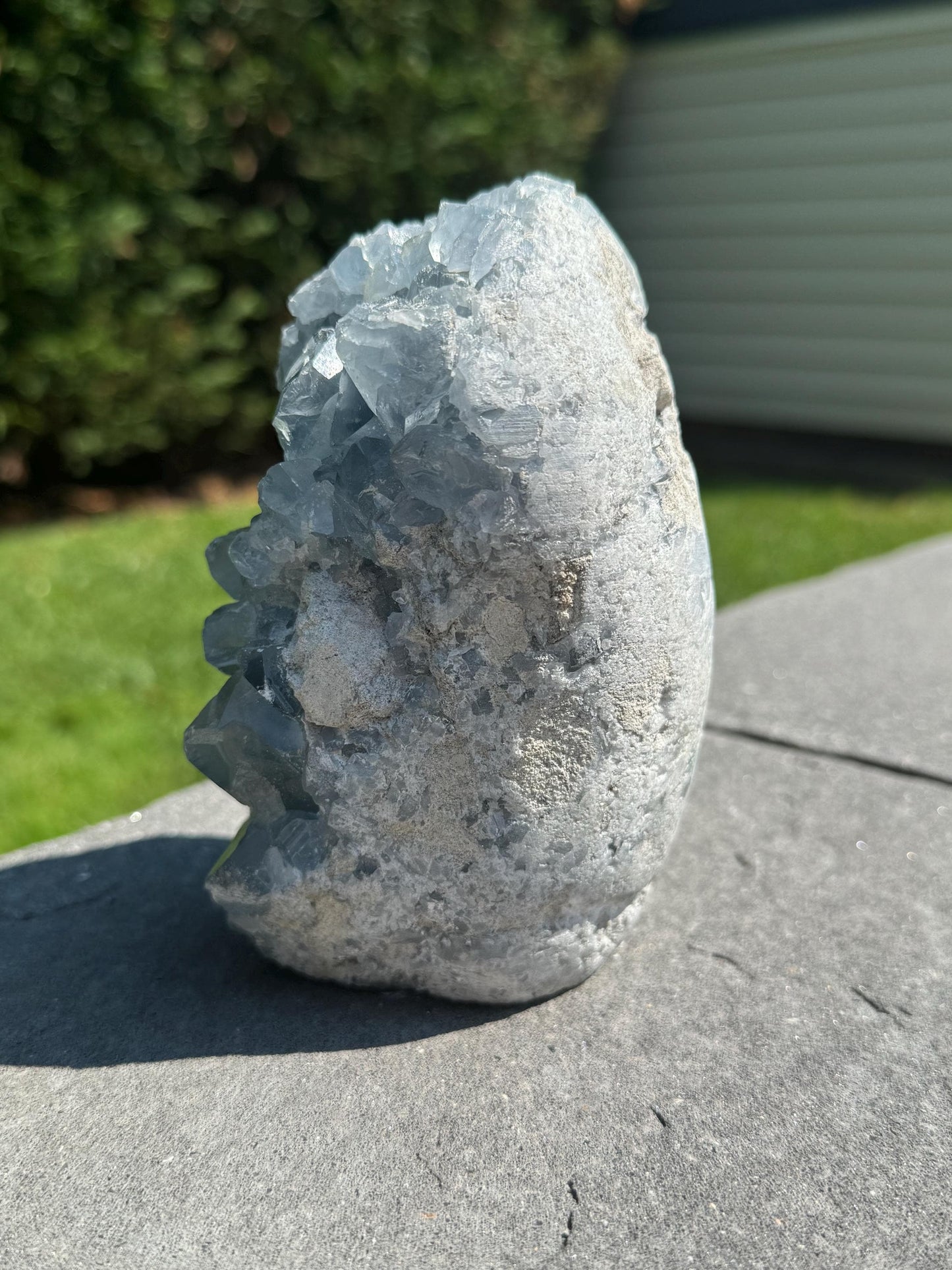 Blue Celestite Cutbase Freeform (4.5lbs)