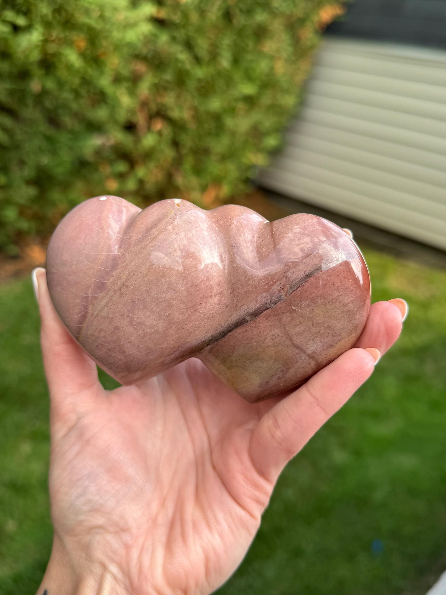 Large Ocean Jasper Double Hearts