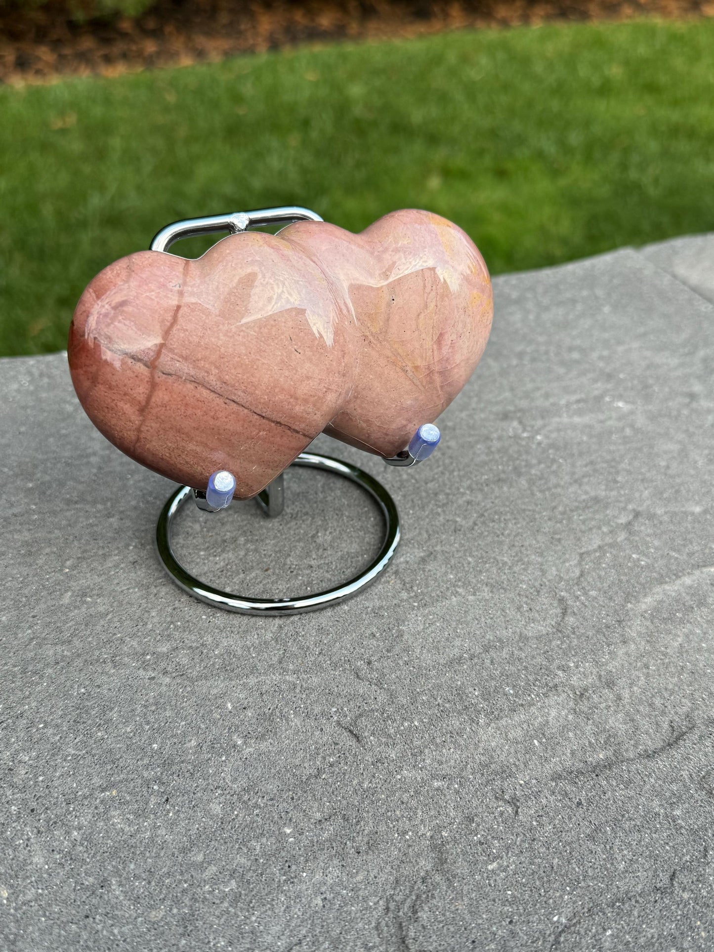 Large Ocean Jasper Double Hearts