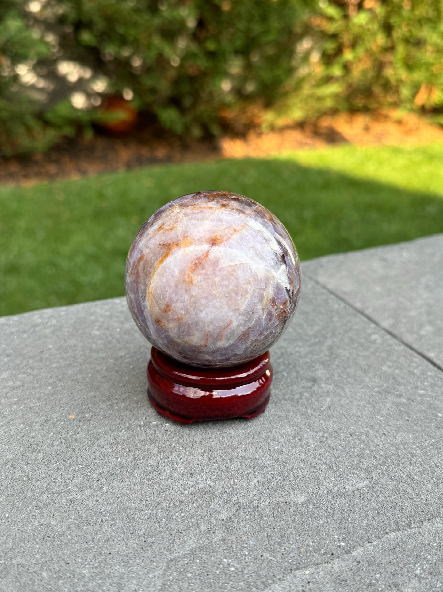 Amethyst & Mexican Crazy Lace Agate Sphere (69MM)
