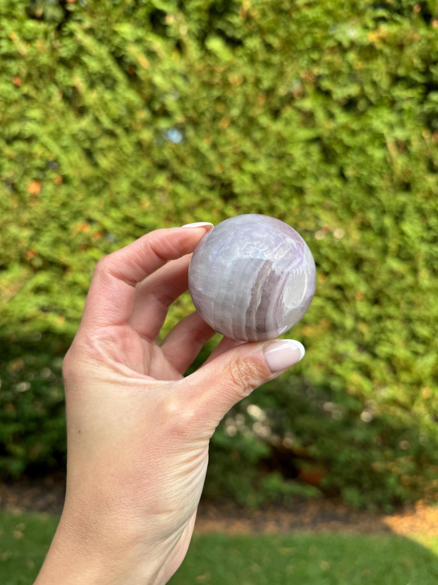 Pastel Banded Fluorite Sphere (51MM)