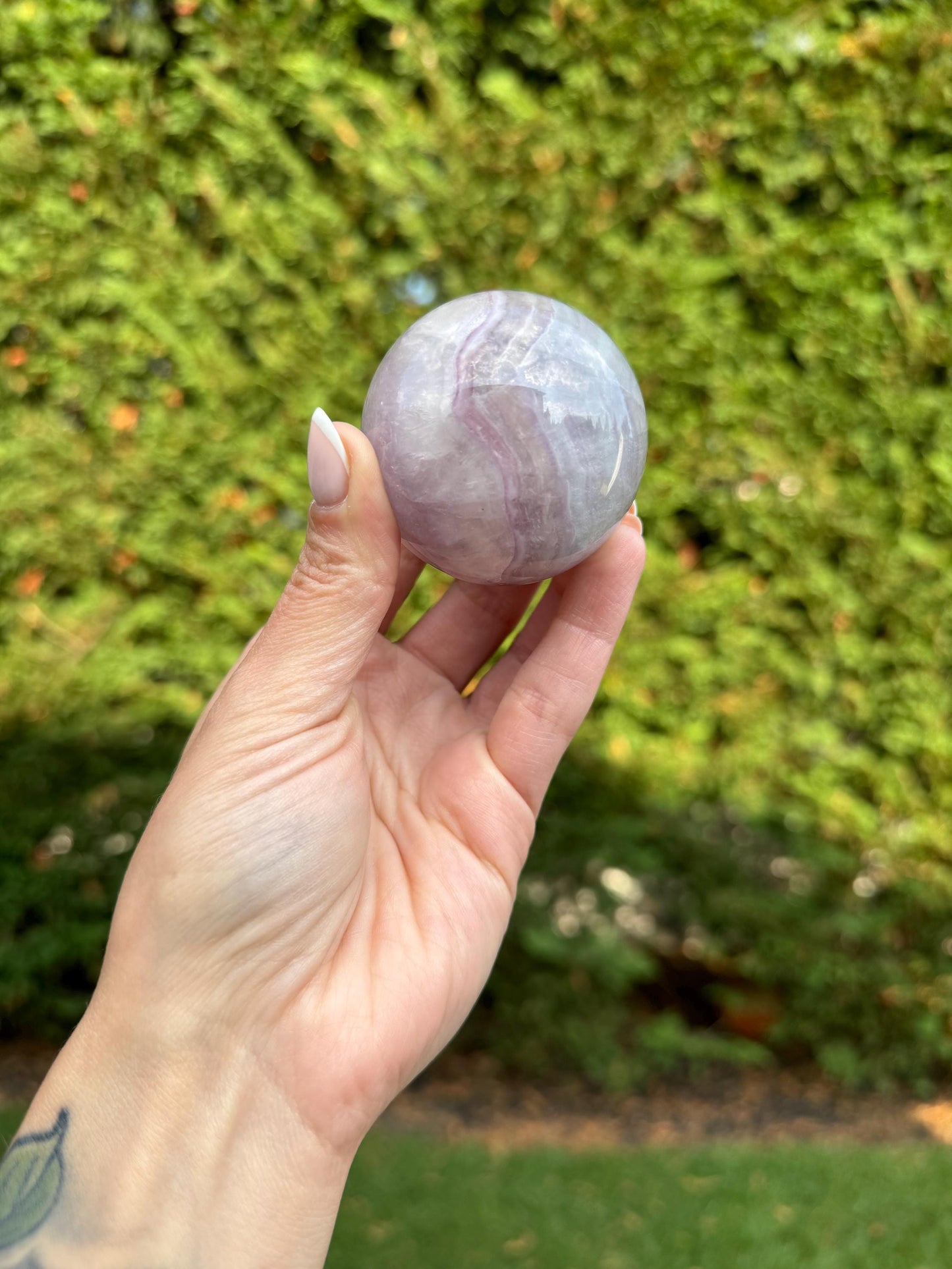 Pastel Banded Fluorite Sphere (51MM)