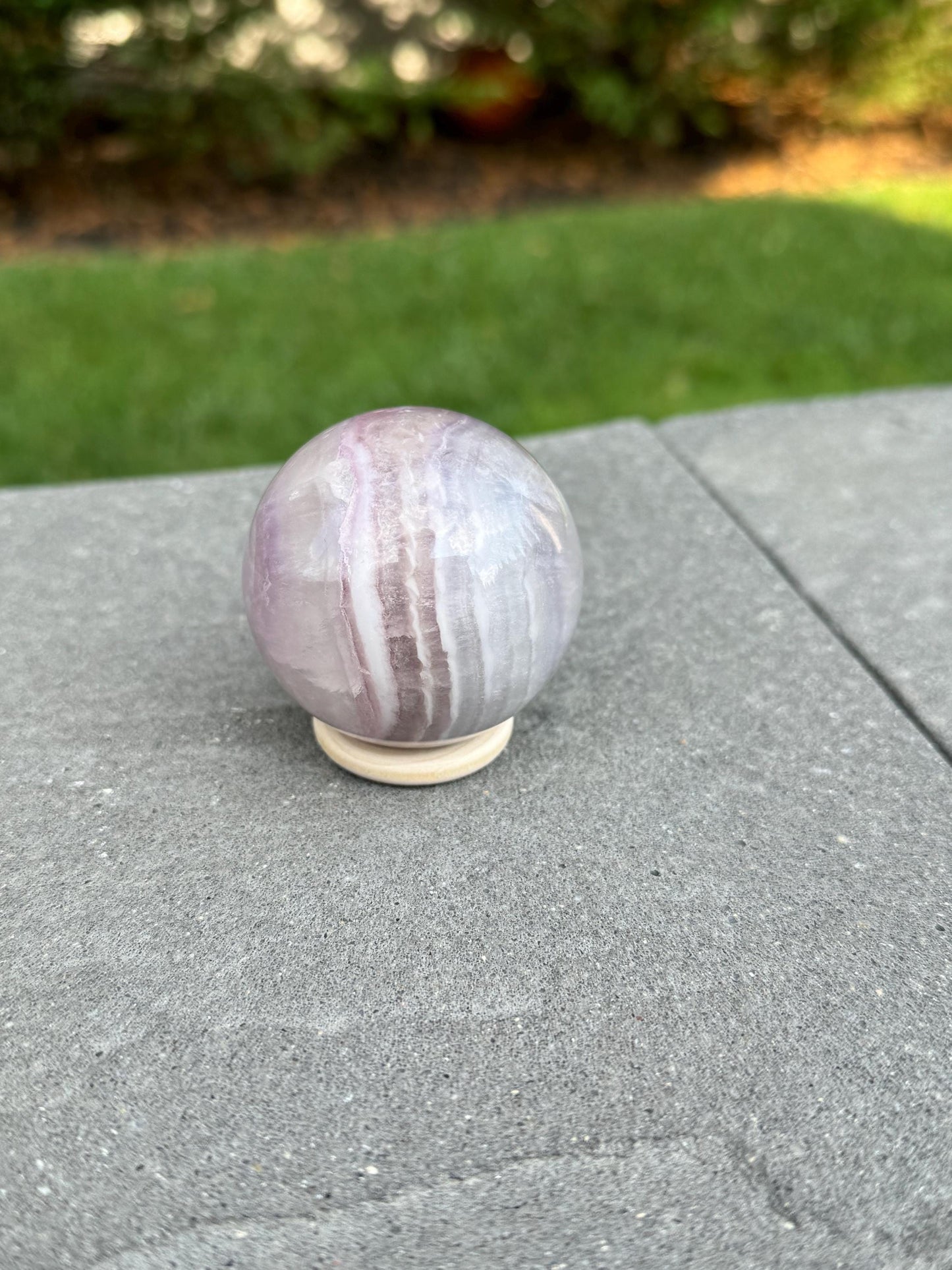 Pastel Banded Fluorite Sphere (51MM)