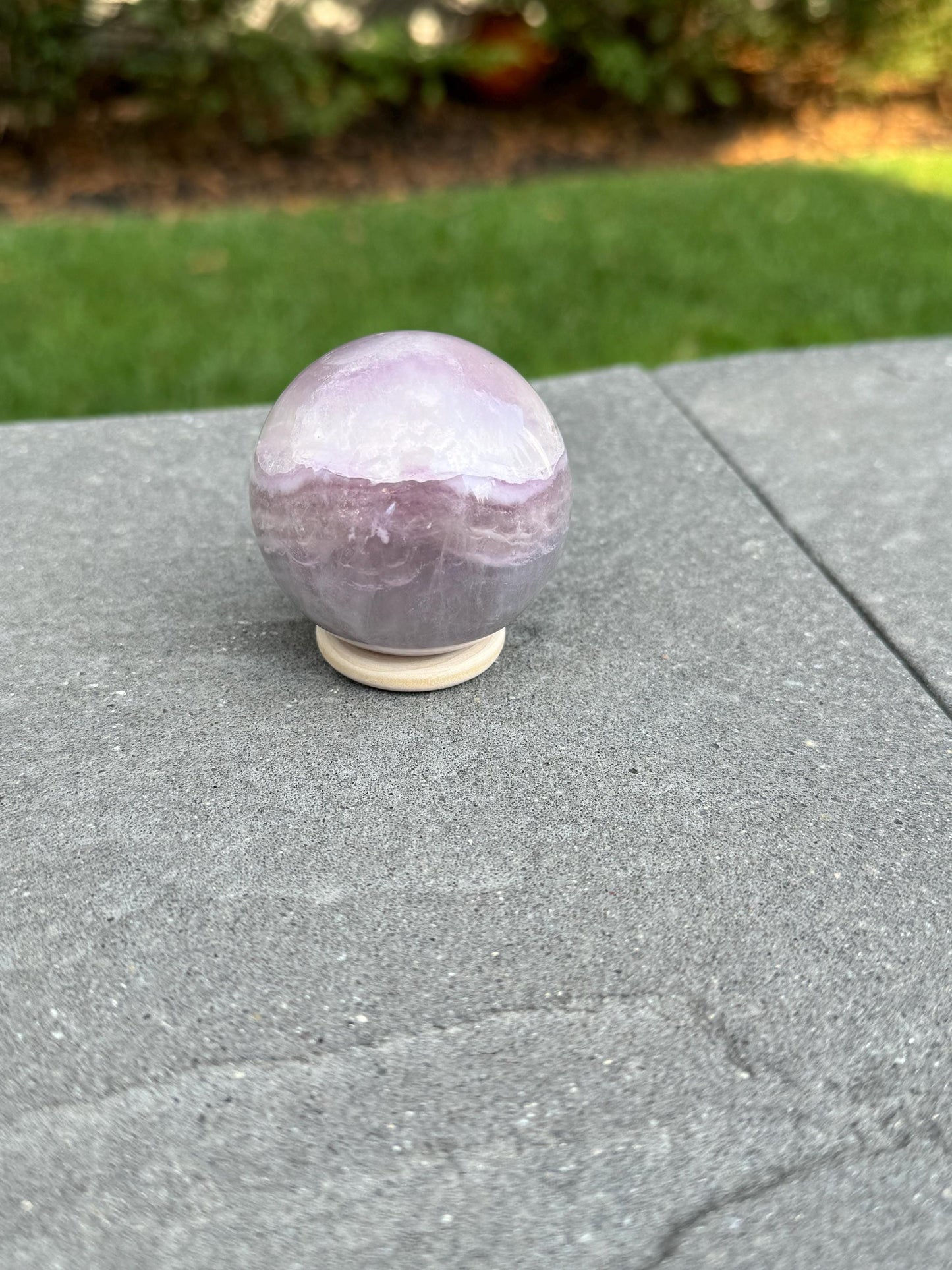Pastel Banded Fluorite Sphere (51MM)