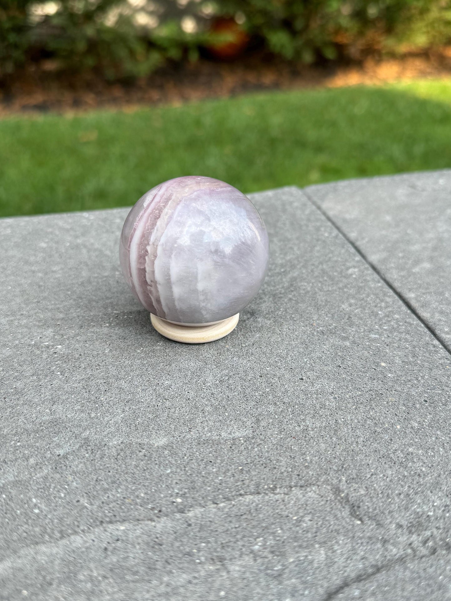 Pastel Banded Fluorite Sphere (51MM)