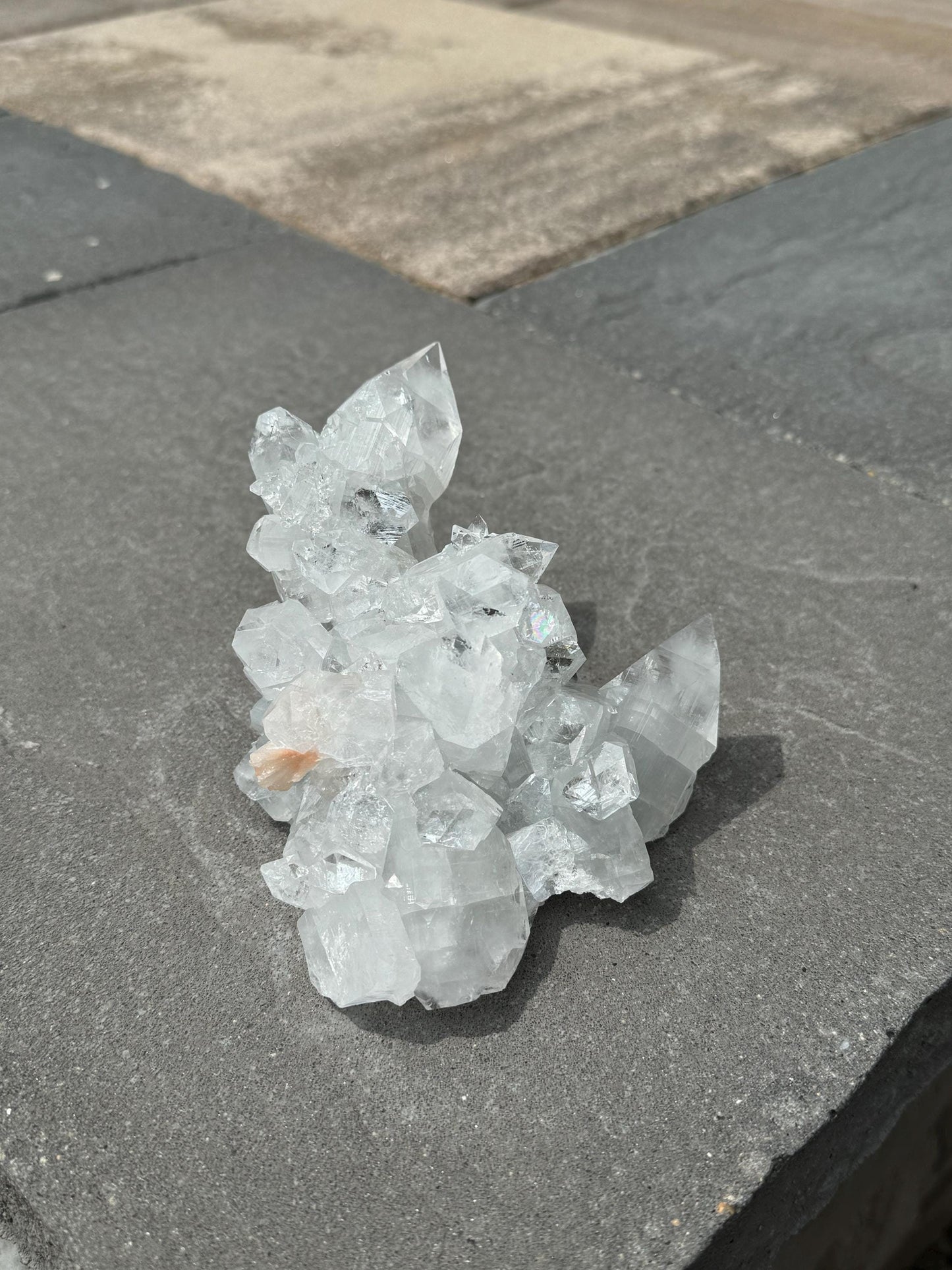 XL Indian Diamond Apophyllite & Pink Stilbite Specimen (1.87lbs)