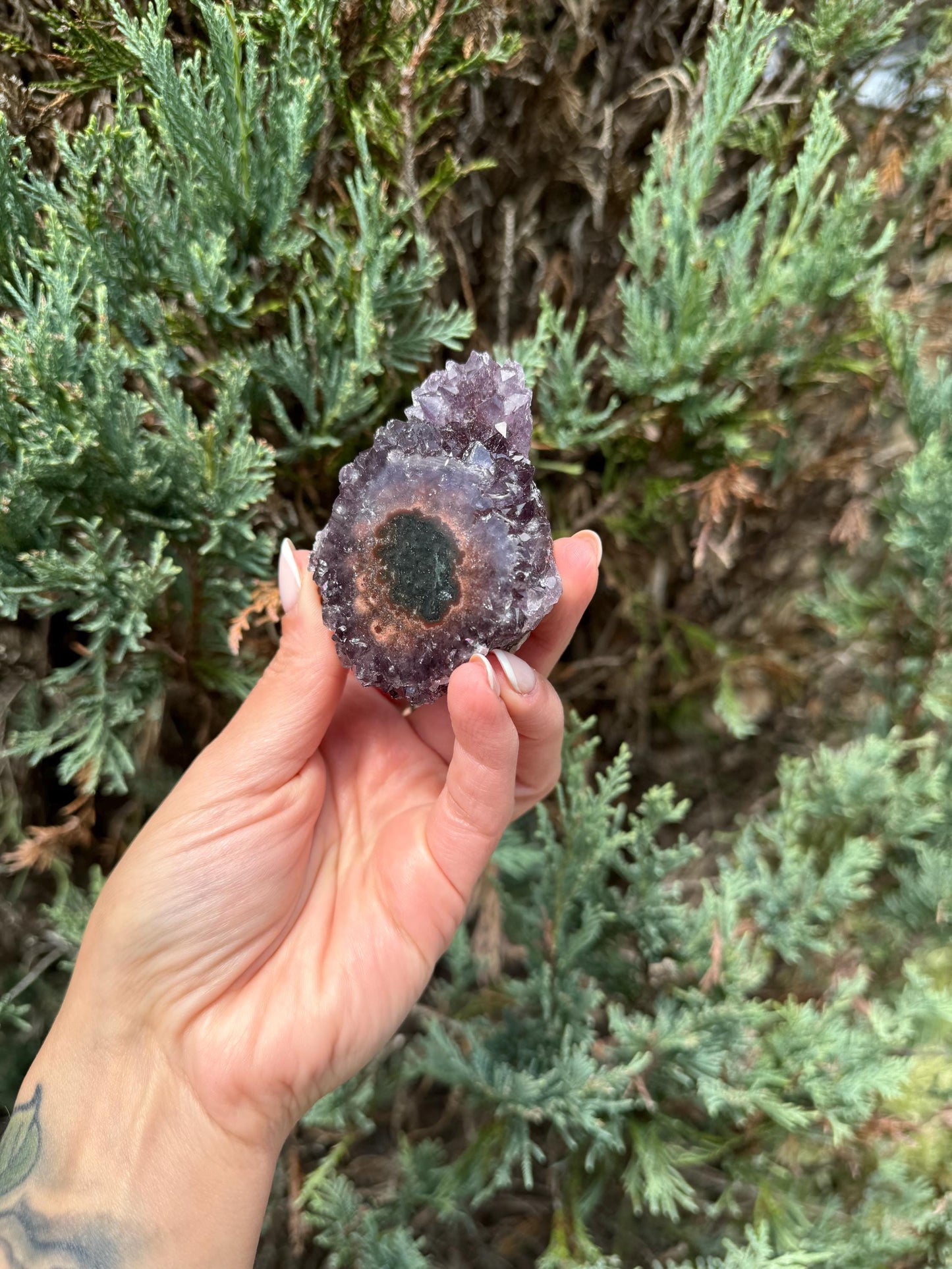 Purple Amethyst Stalactite Eye Cluster