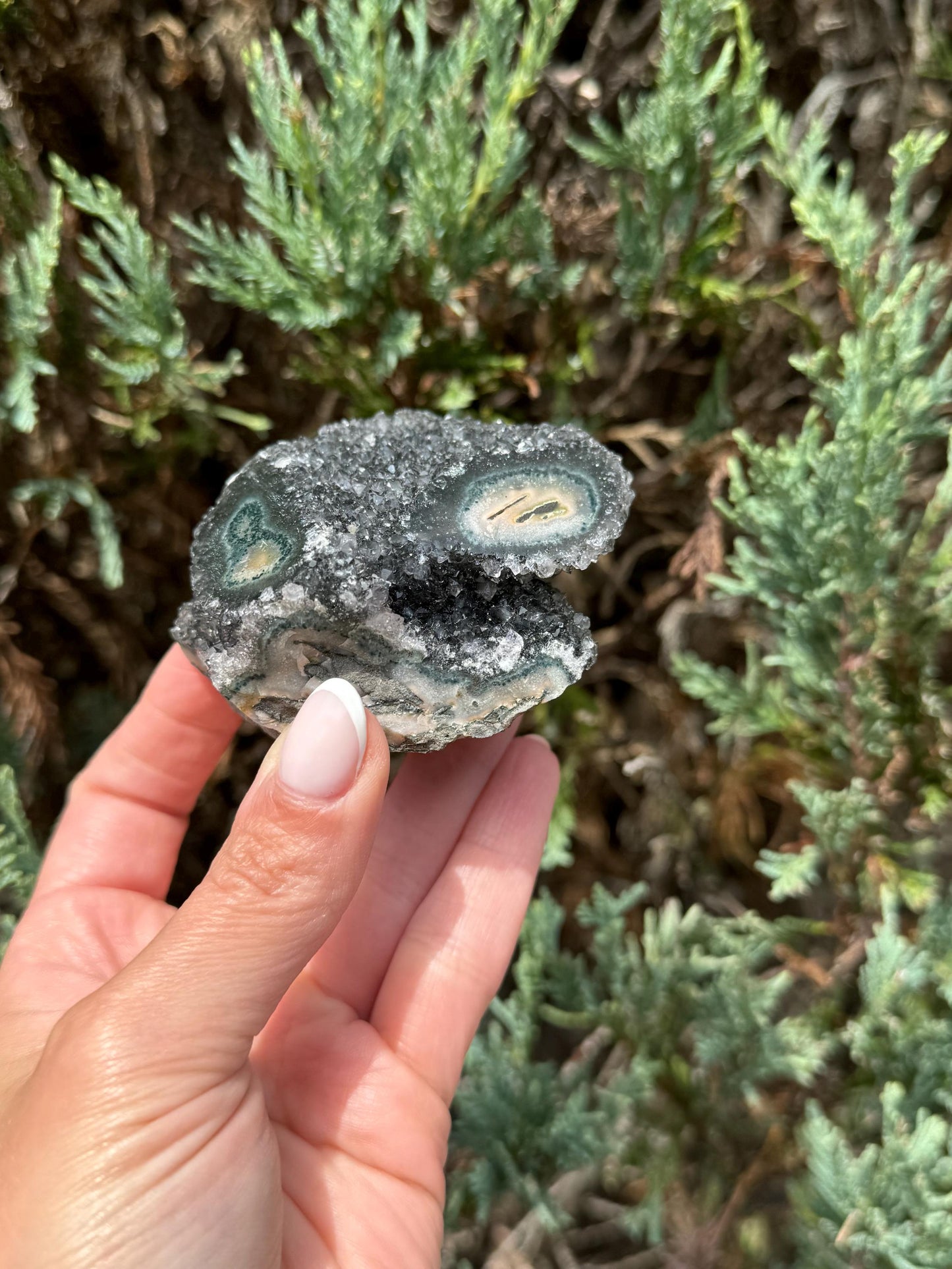 Black Amethyst Stalactite Eye Cluster