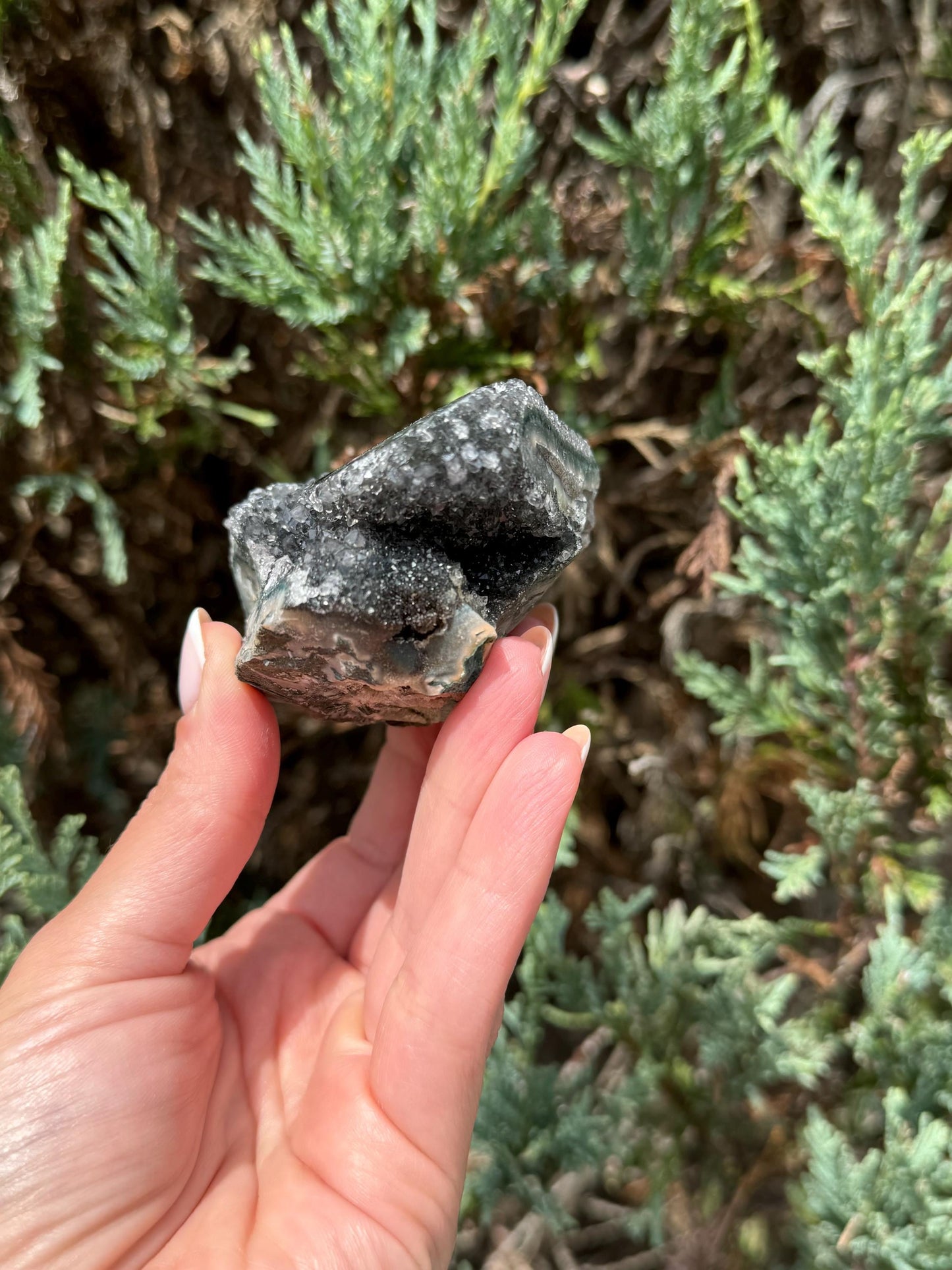 Black Amethyst Stalactite Eye Cluster