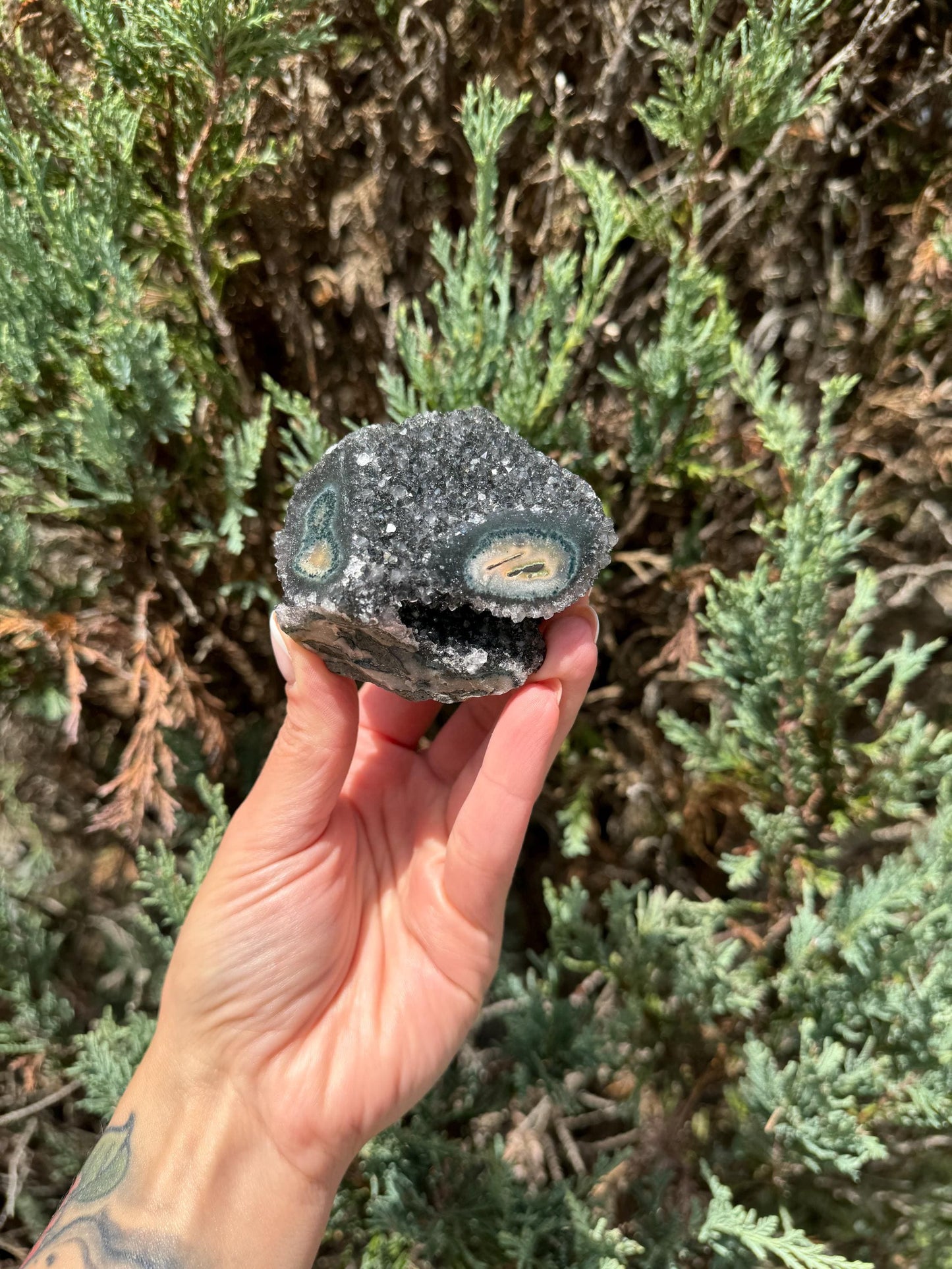 Black Amethyst Stalactite Eye Cluster