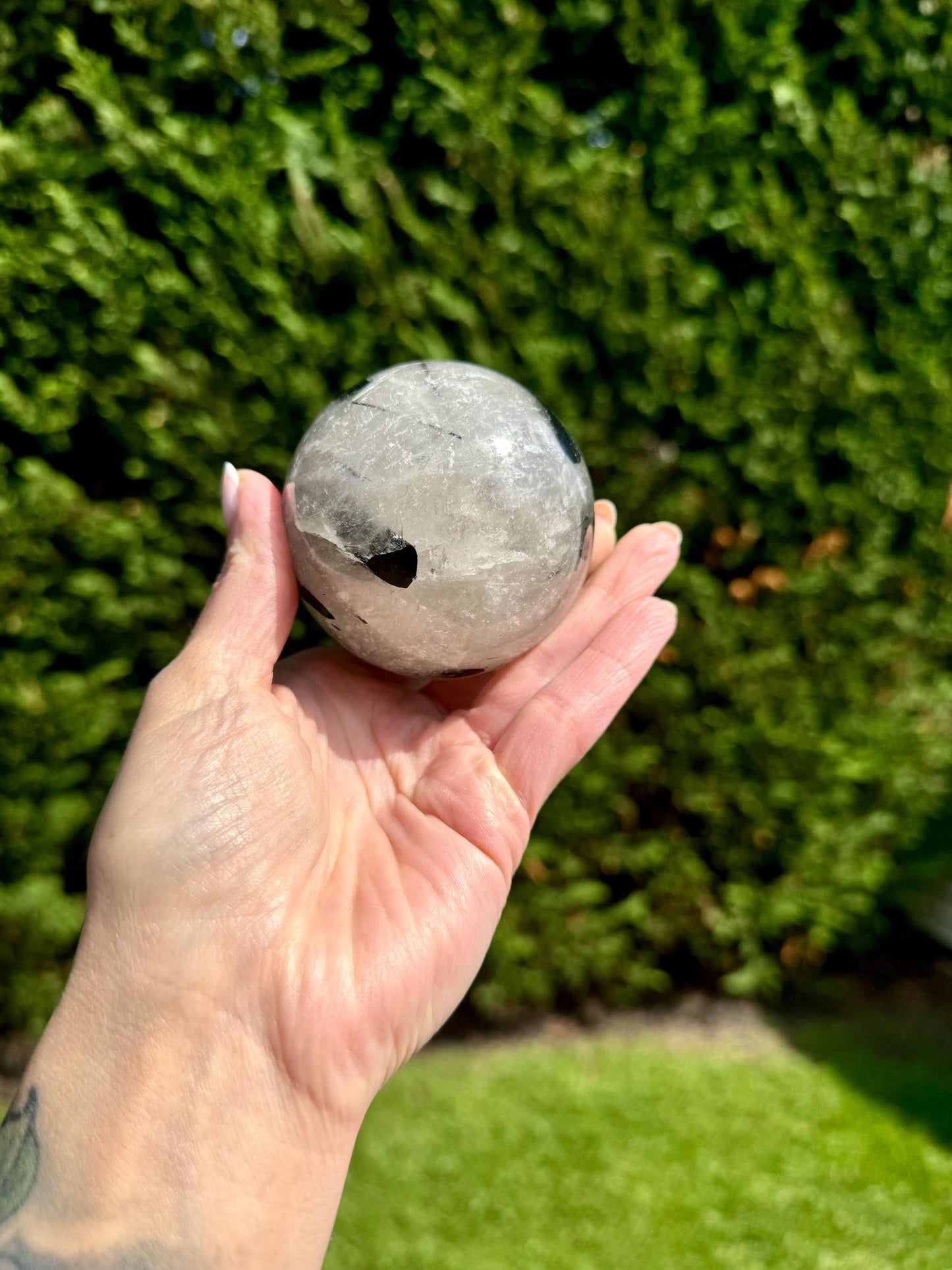 Tourmalated Quartz Sphere (63MM)