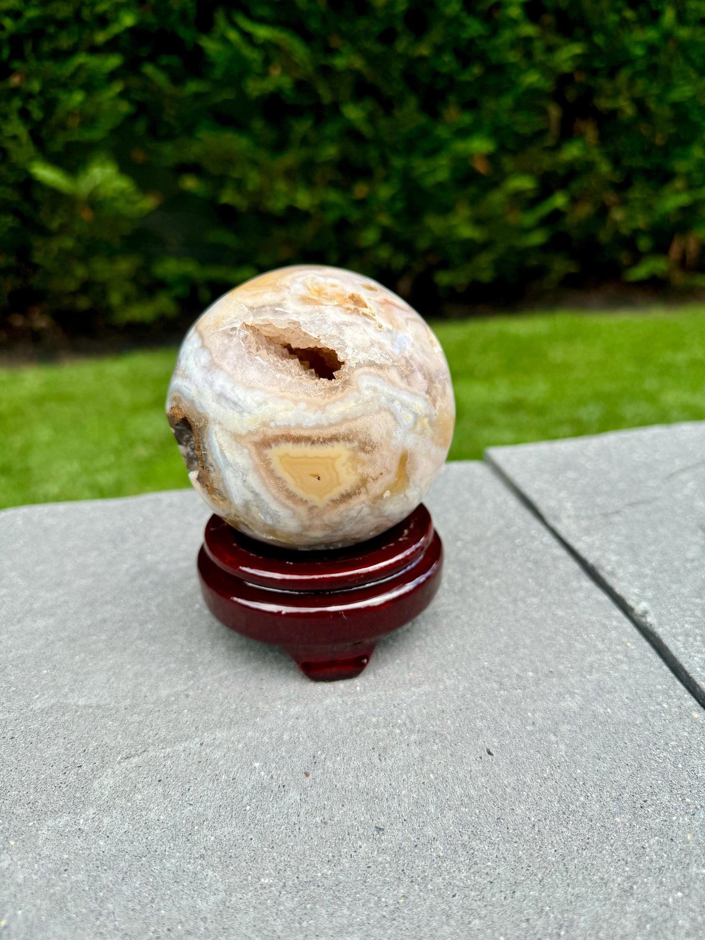 Druzy Flower Agate Sphere (83MM)