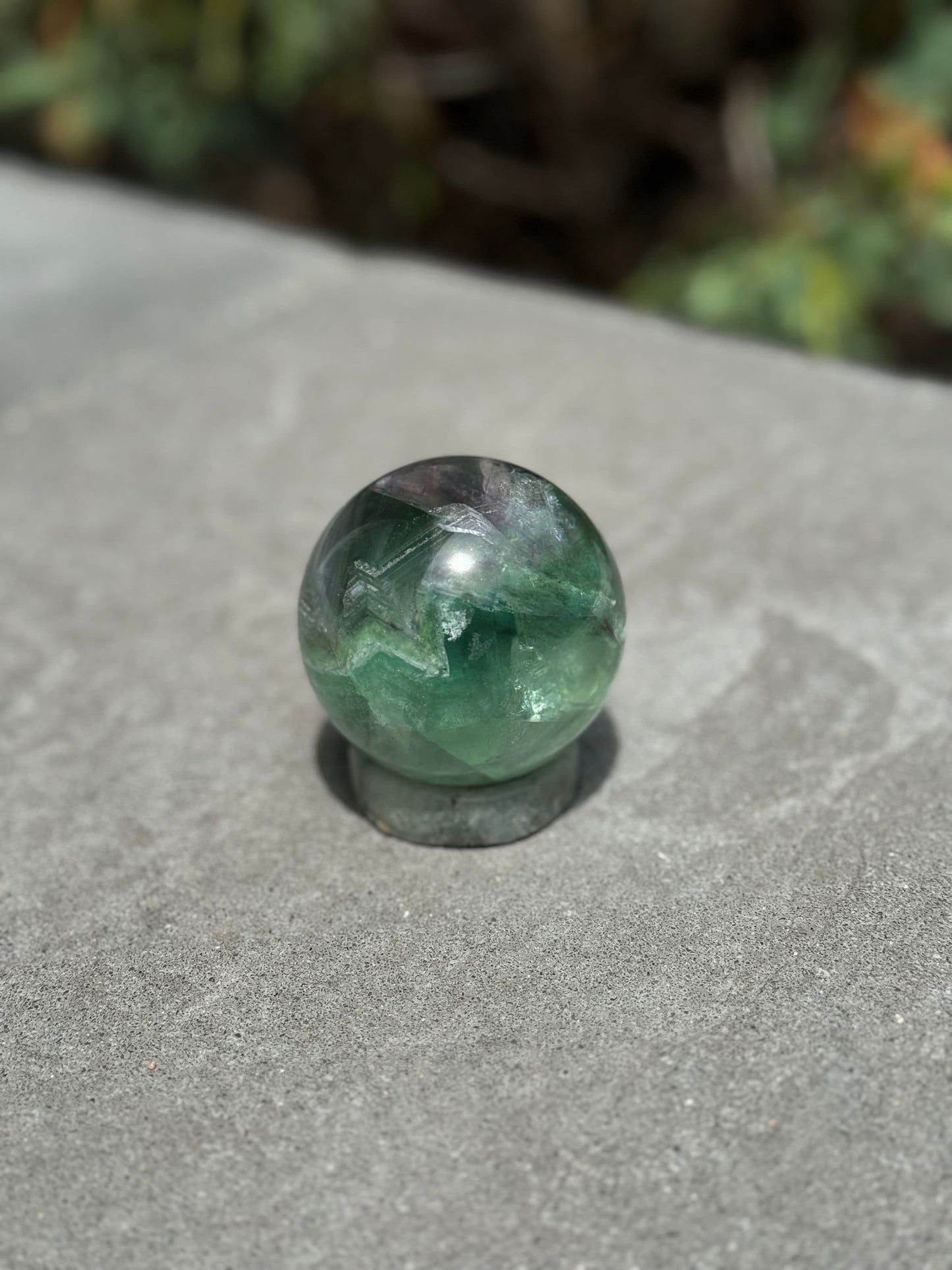 Green & Purple Fluorite Sphere (57MM)