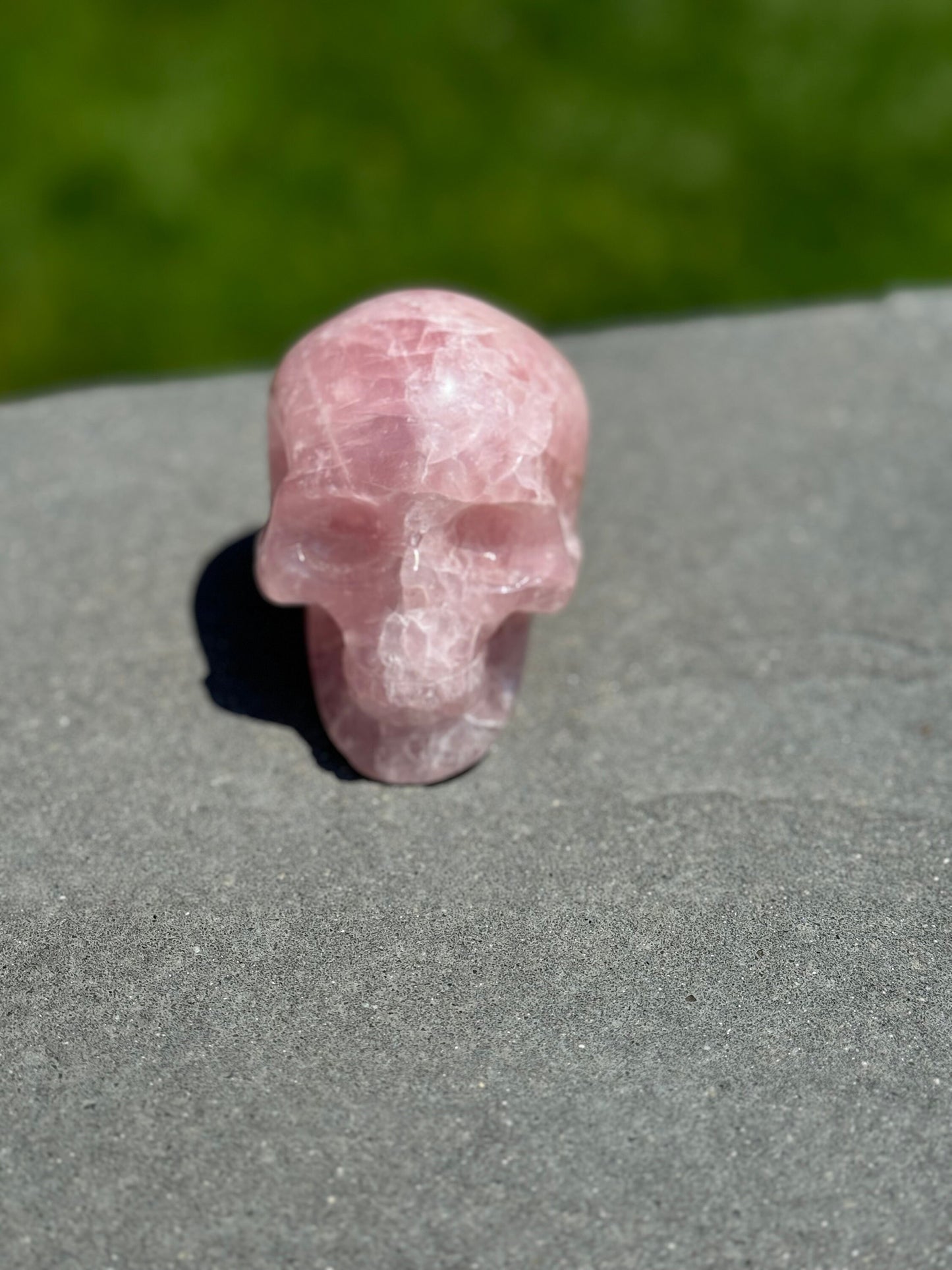 Rose Quartz Skull Carving (3.65")