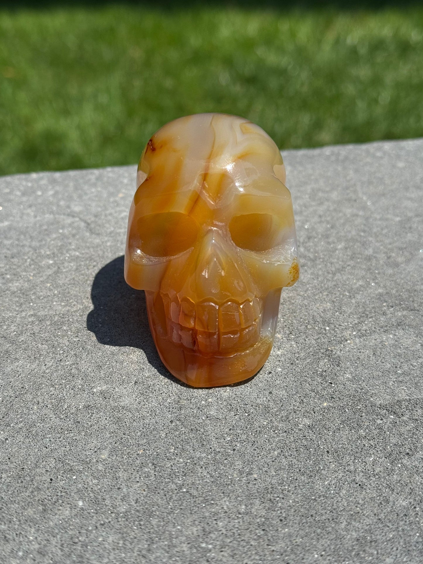 Carnelian Skull Carving