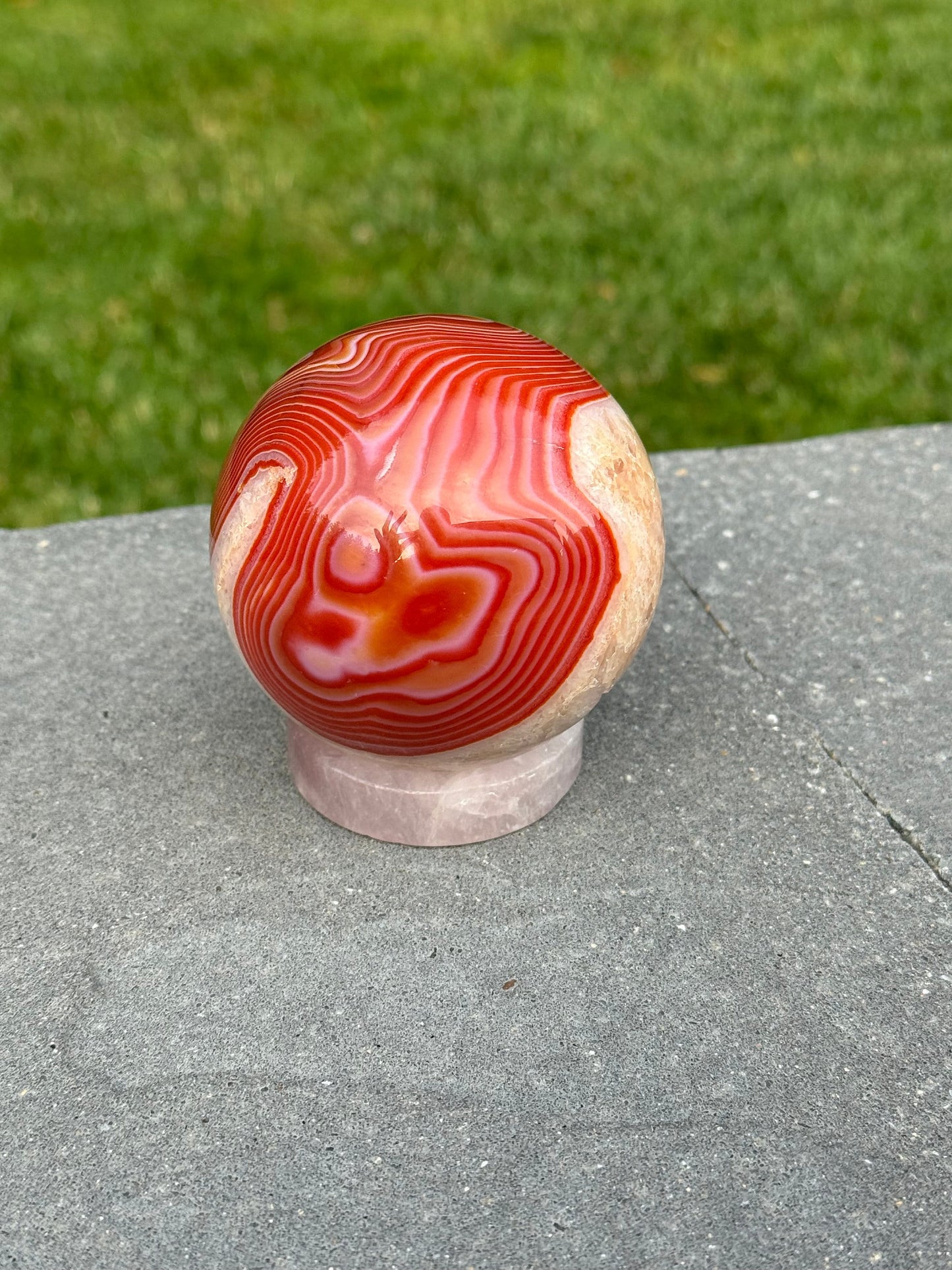 Banded Druzy Sardonyx Sphere (80MM)