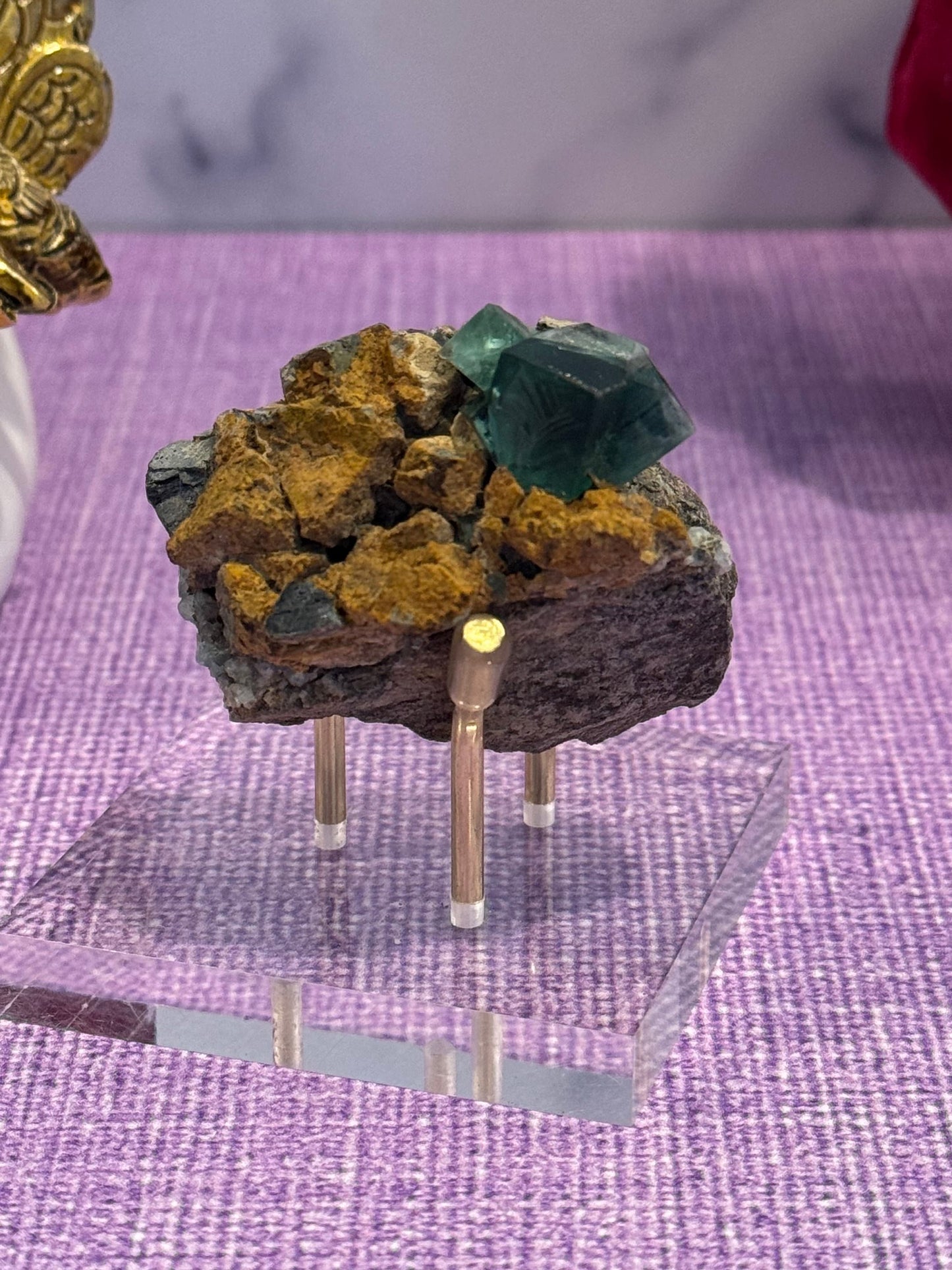 Green & Purple Fluorite Cubic Specimen (Diana Maria Mine, UK)