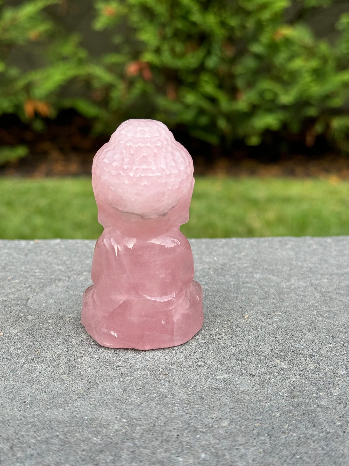 Rose Quartz Buddha Carving