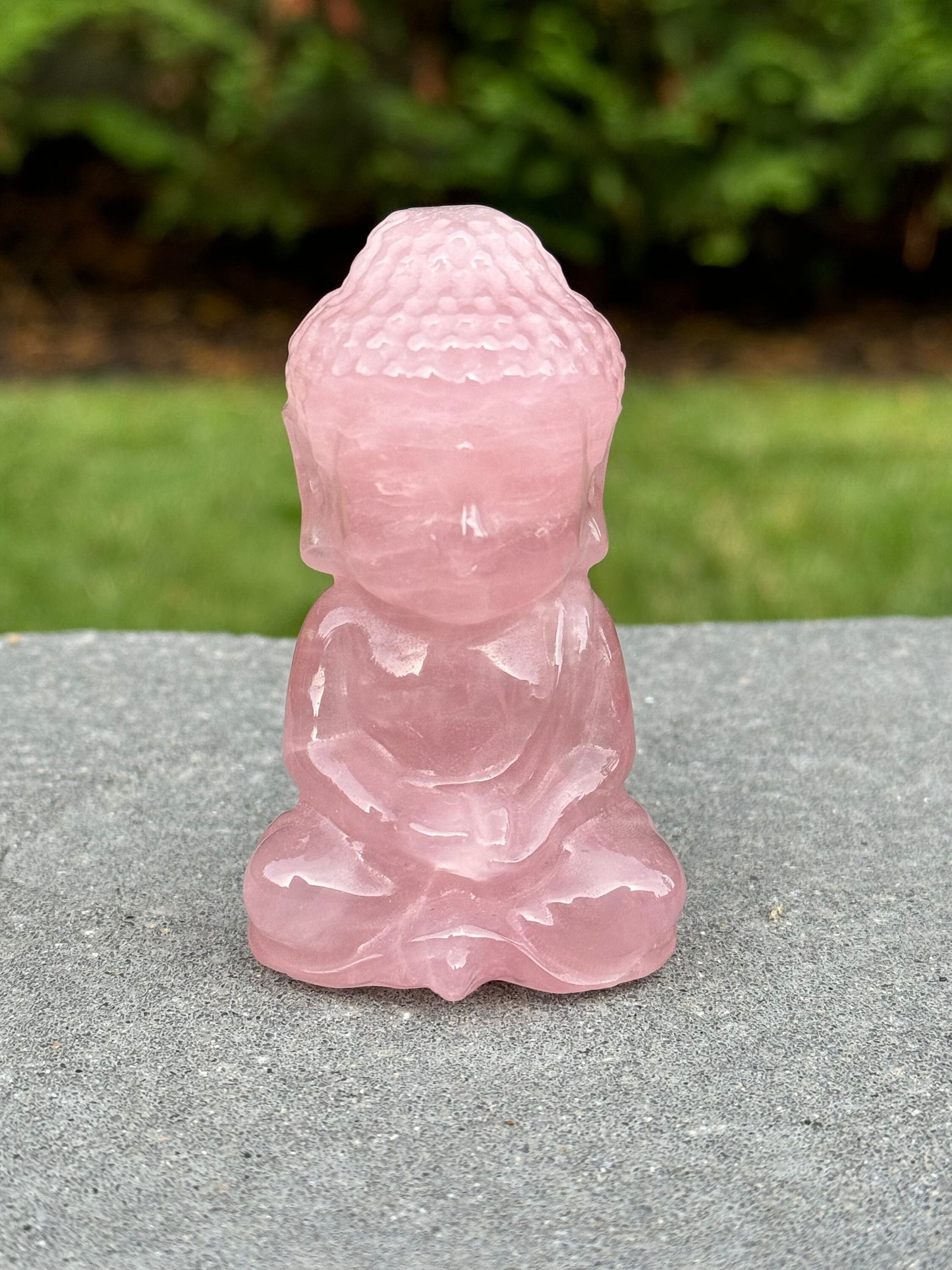 Rose Quartz Buddha Carving