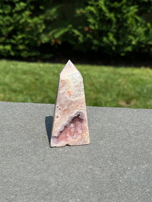 Druzy Pink Amethyst Obelisk