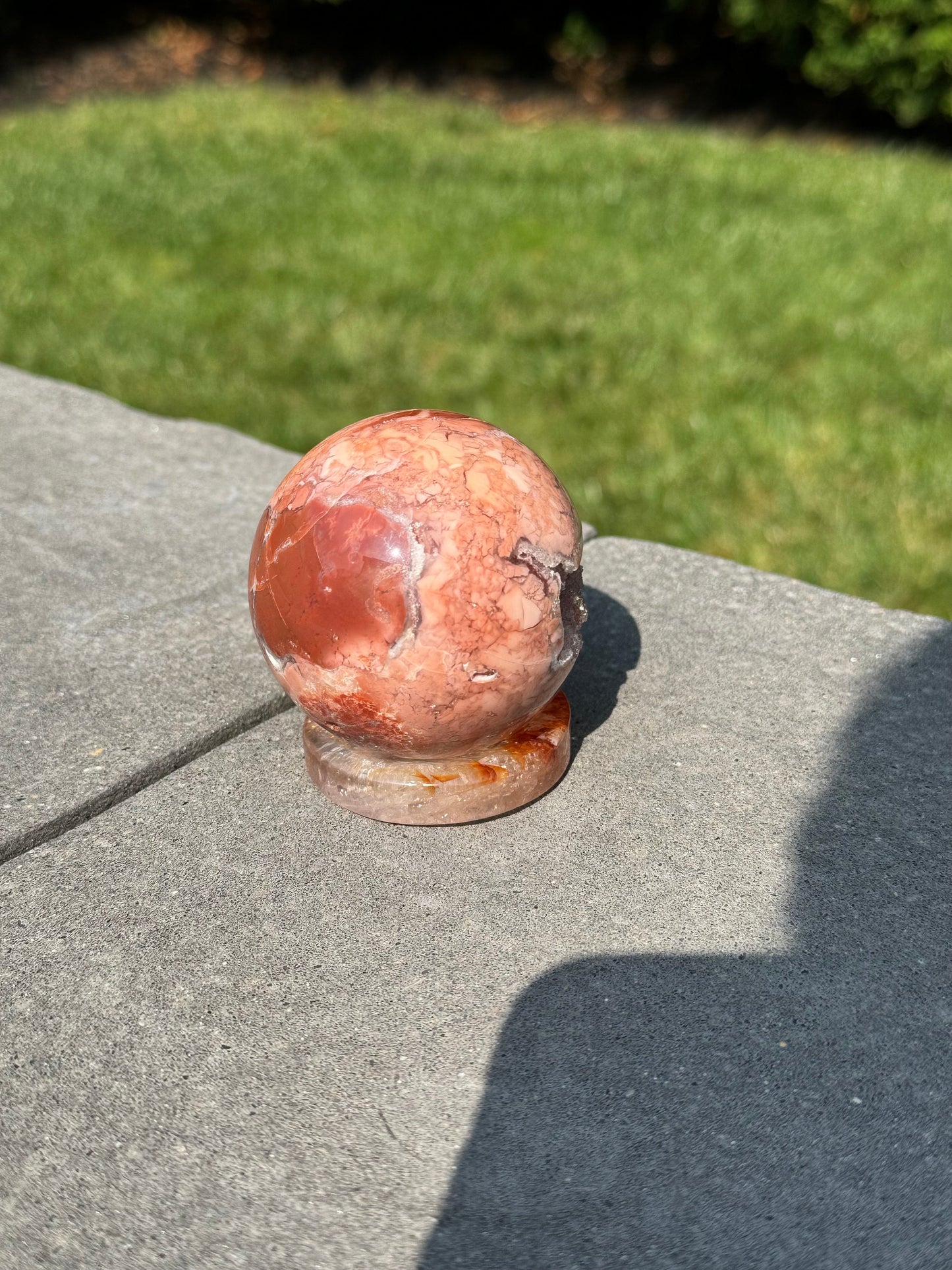 Druzy Pink Agate Sphere (61MM)