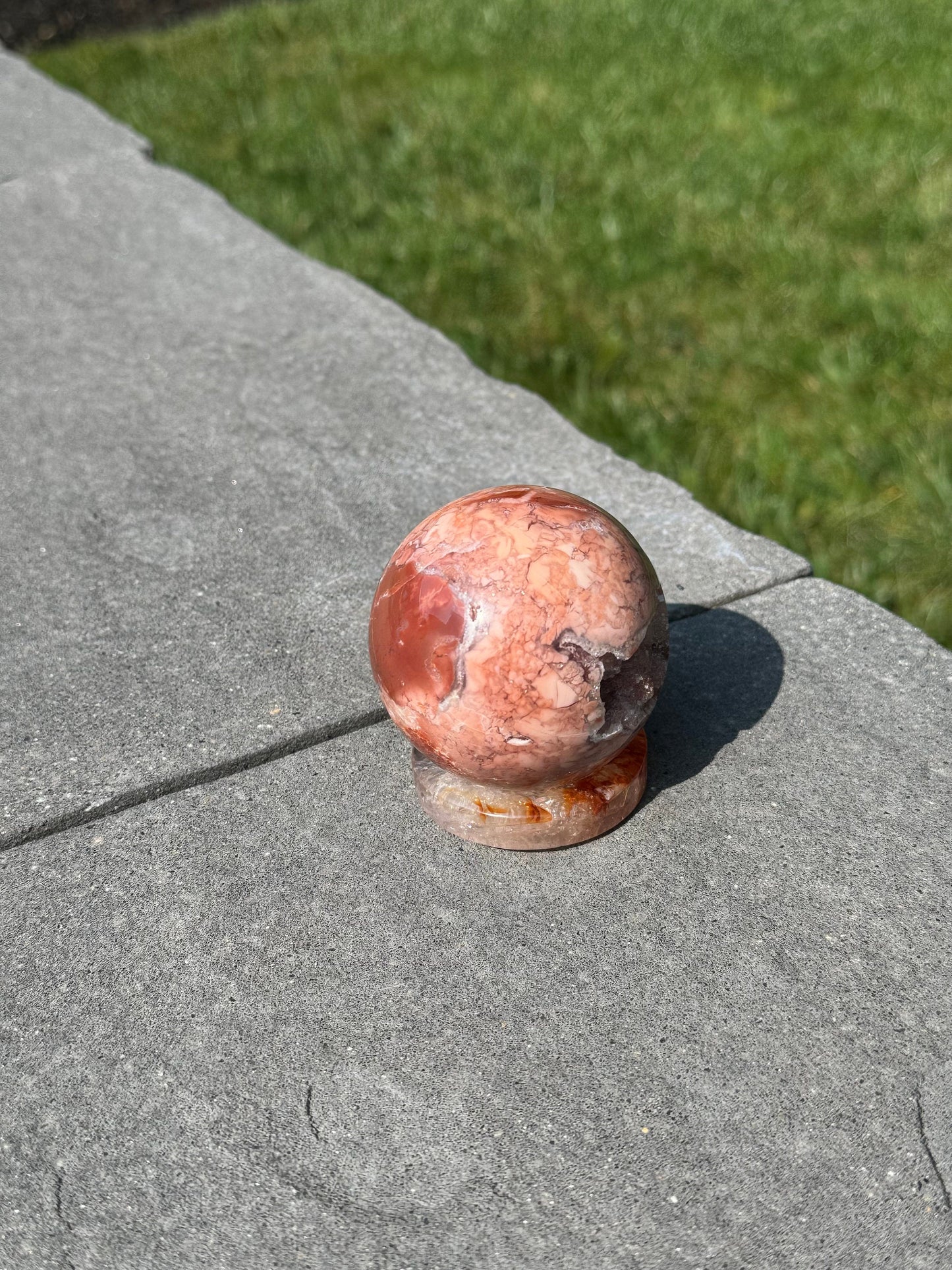 Druzy Pink Agate Sphere (61MM)