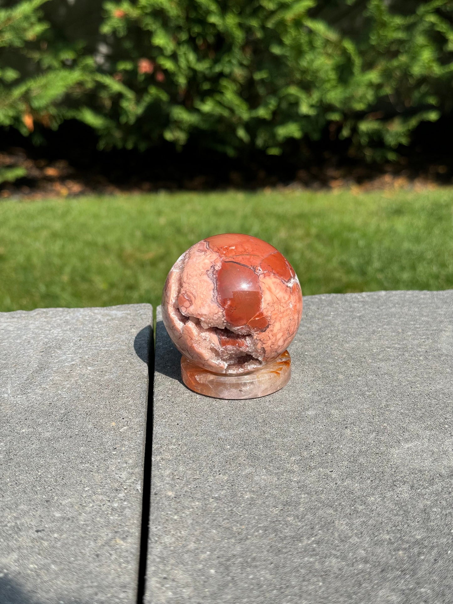 Druzy Pink Agate Sphere (61MM)