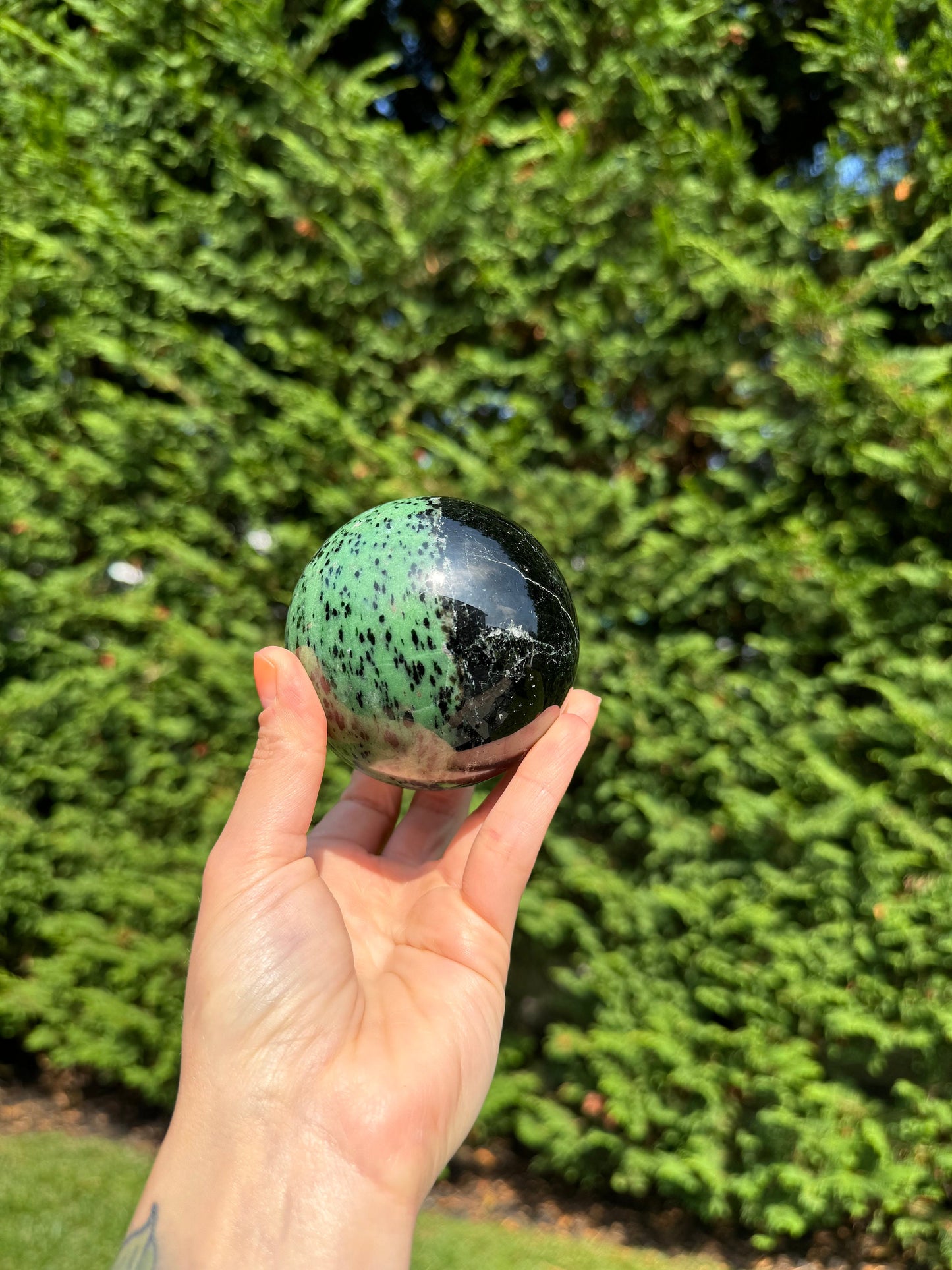 Ruby Zoisite Sphere (80MM)