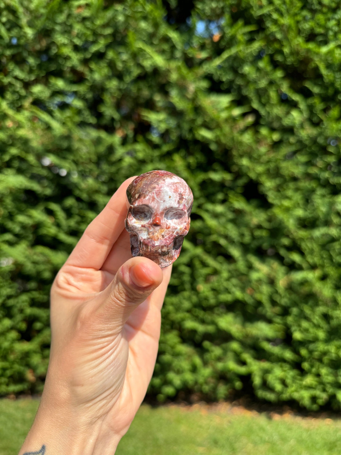 Druzy Mexican Crazy Lace Agate Skull