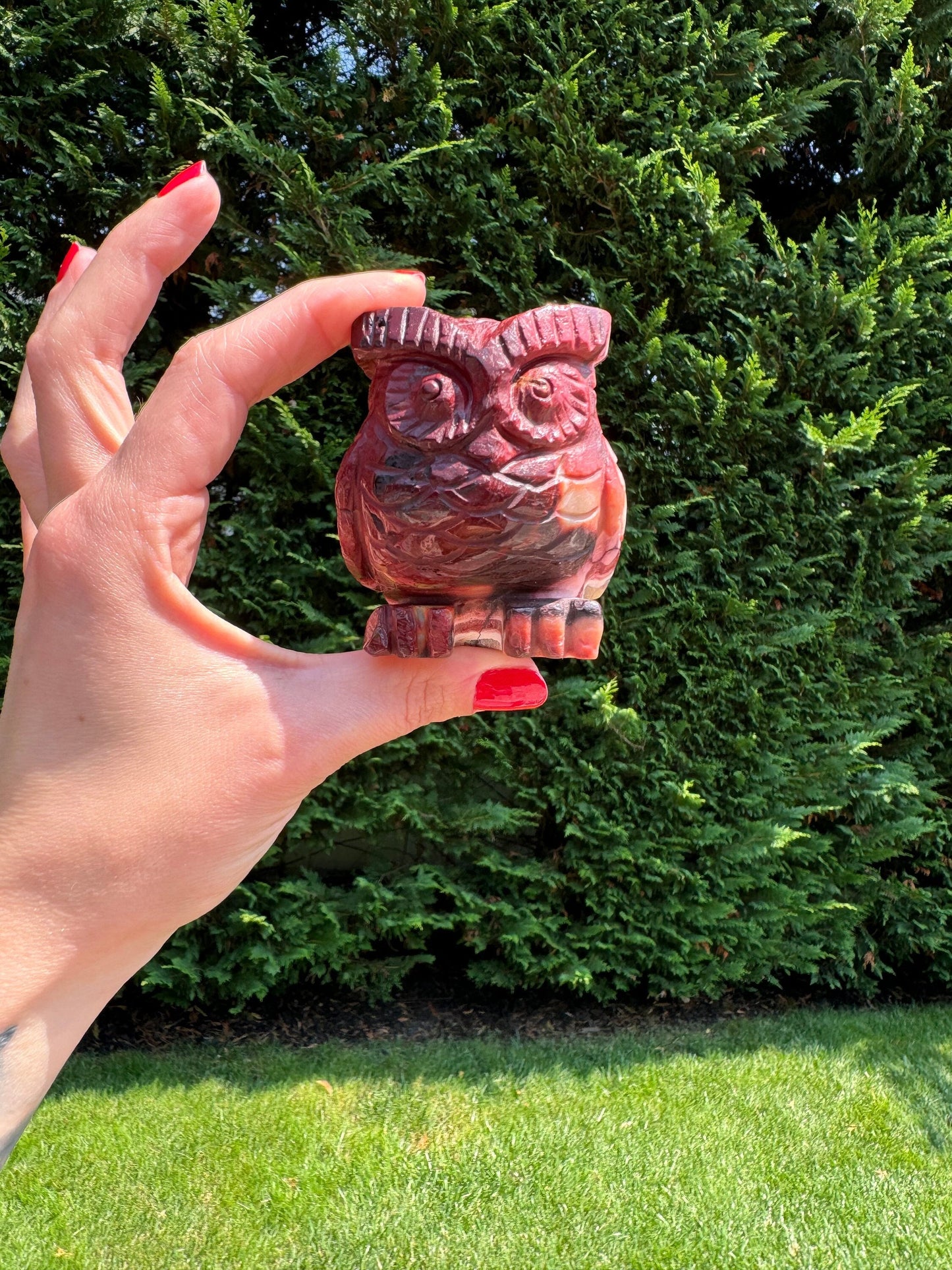 Mookaite Owl Carving