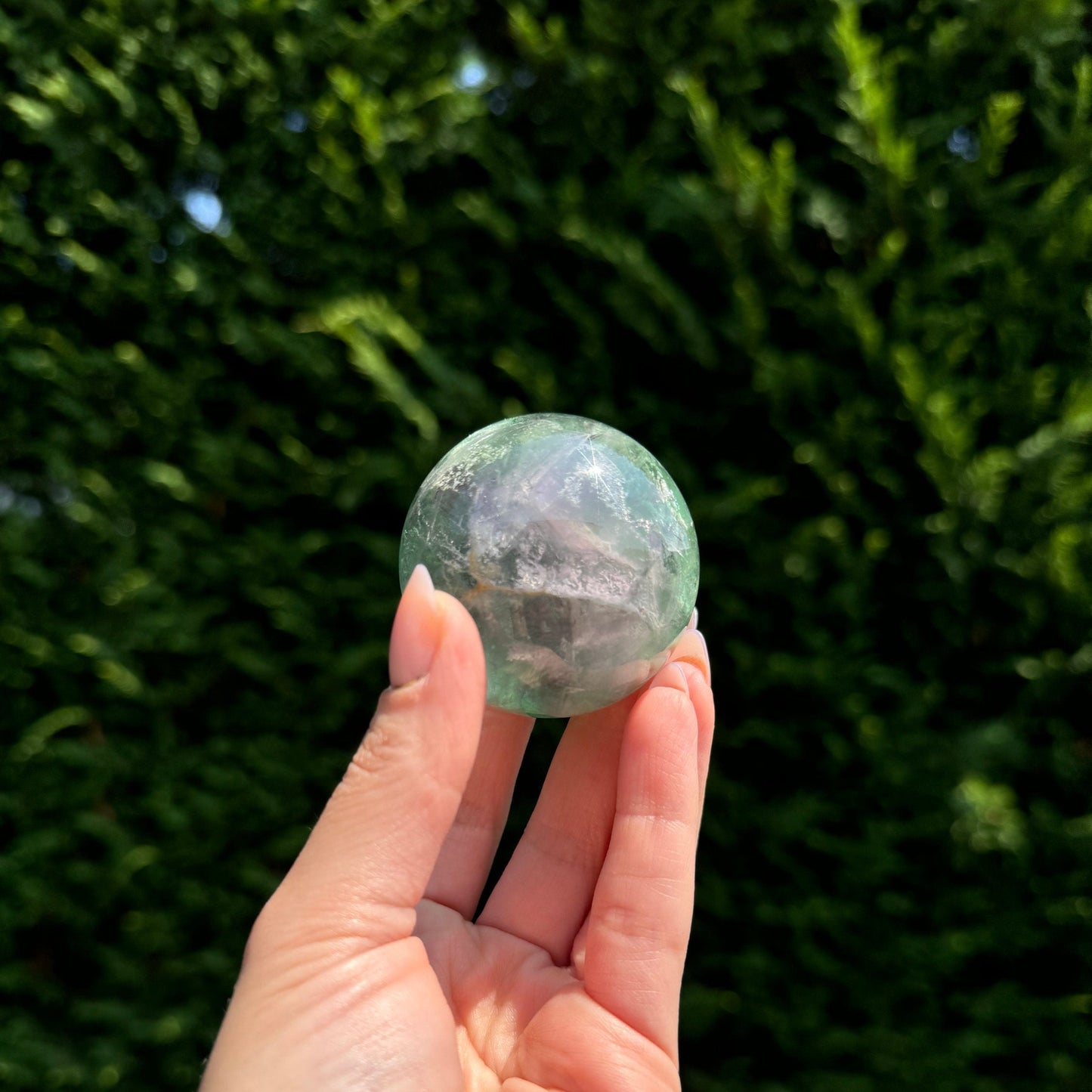 Green & Purple Fluorite Sphere (51MM)