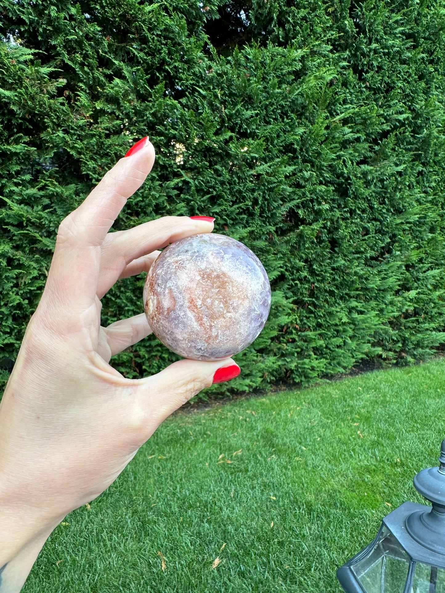 Druzy Amethyst & Flower Agate Sphere