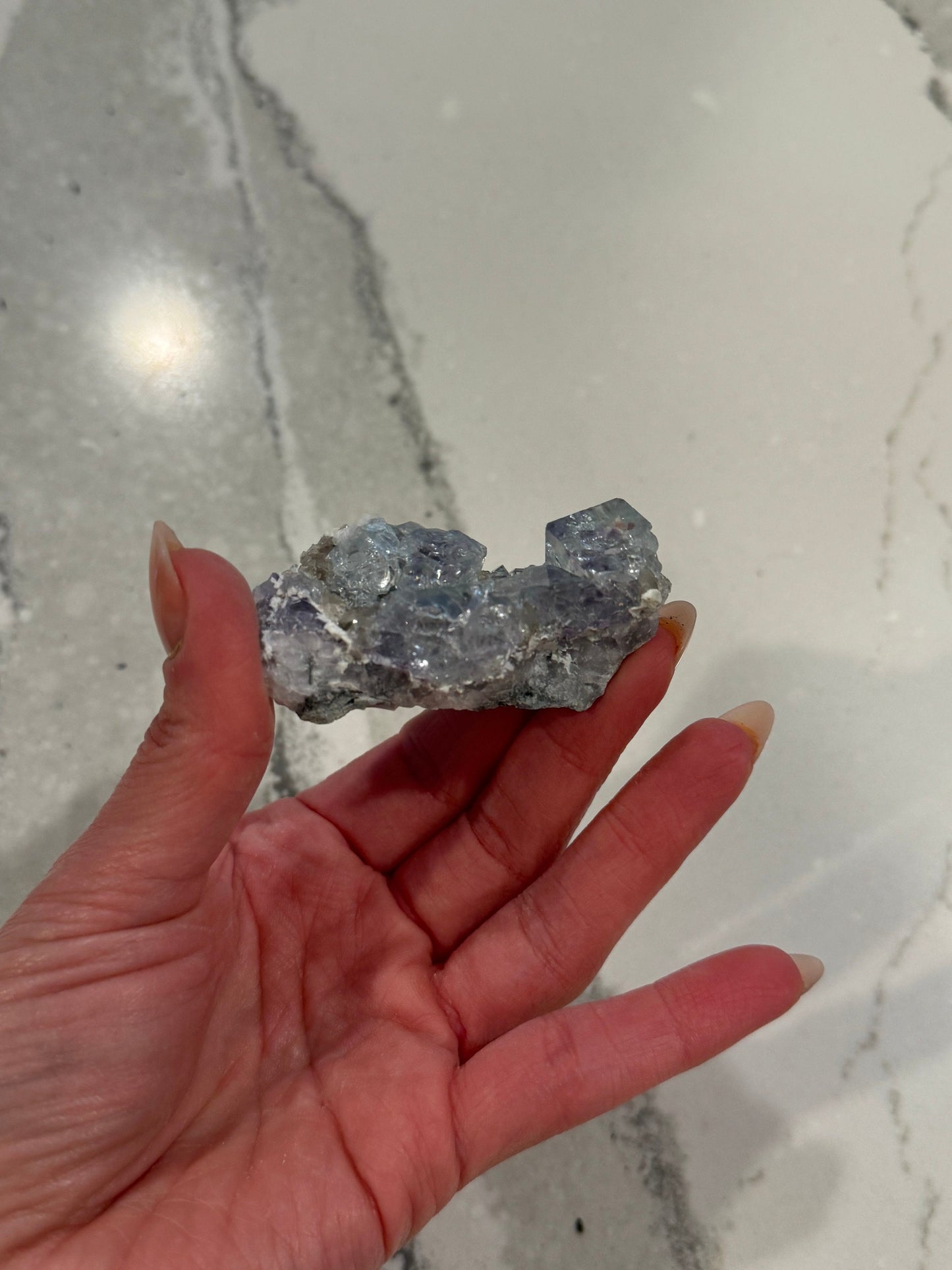 Blue & Purple Fluorite Cubic Specimen (Zhejiang, Hangzhou, China)