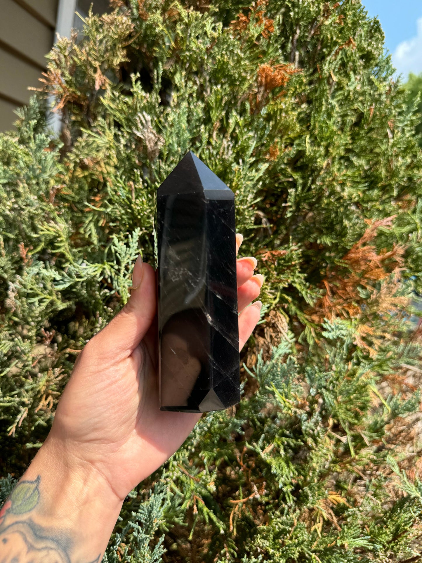 Black Rose Quartz Tower
