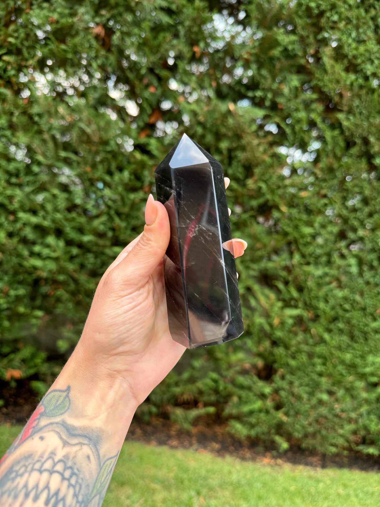 Black Rose Quartz Tower