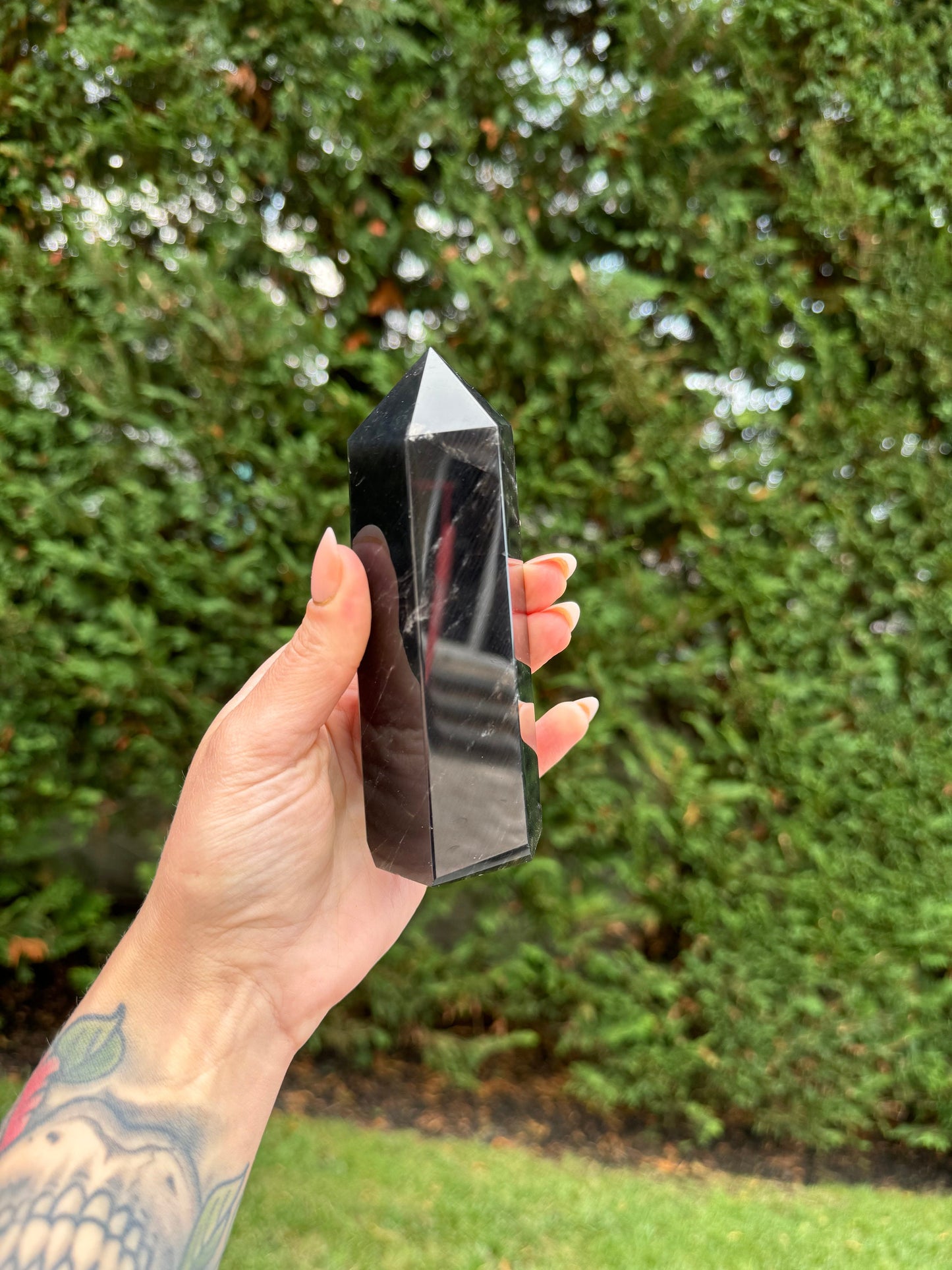 Black Rose Quartz Tower