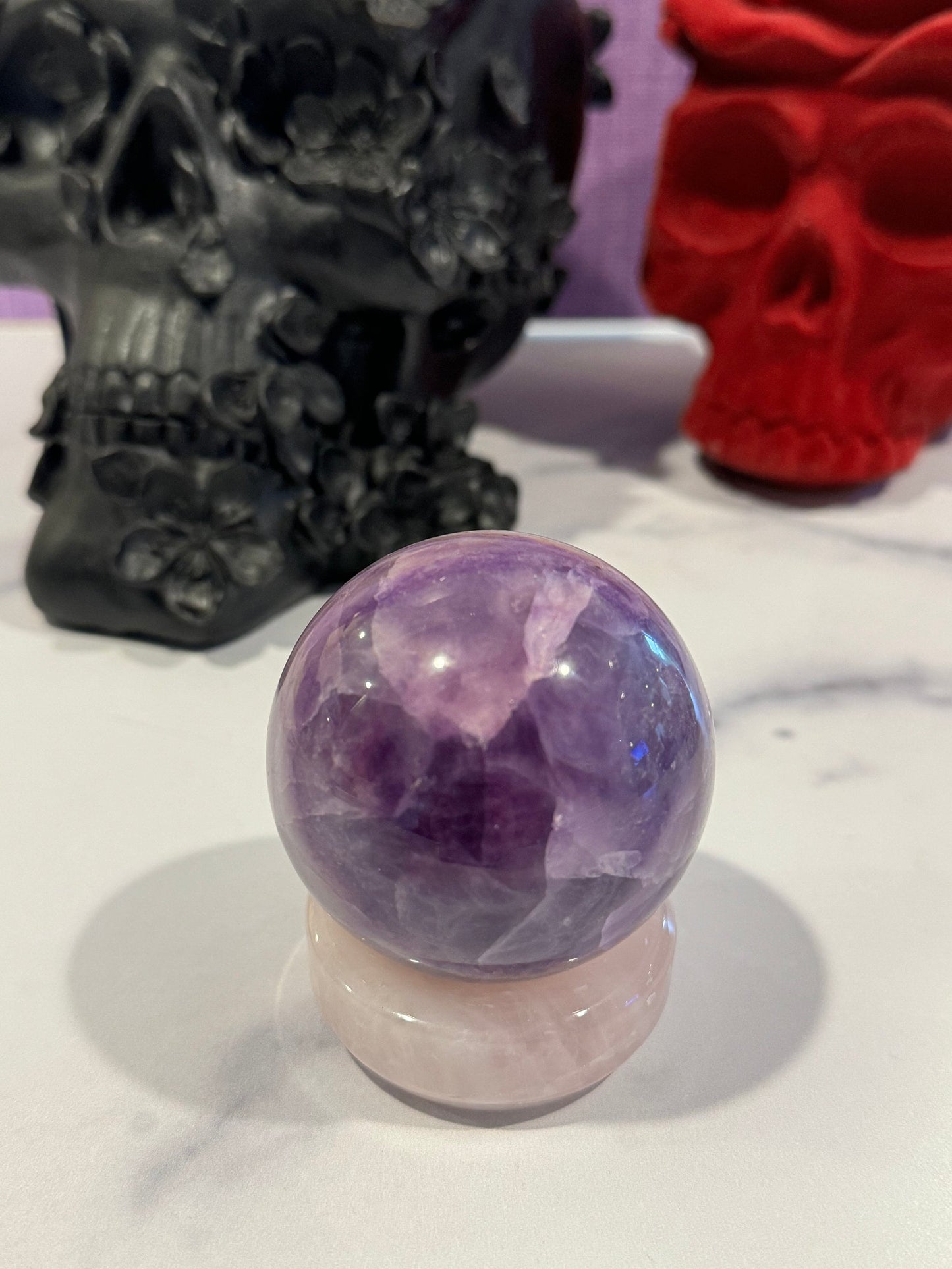 Purple Silky Fluorite Sphere (58MM)