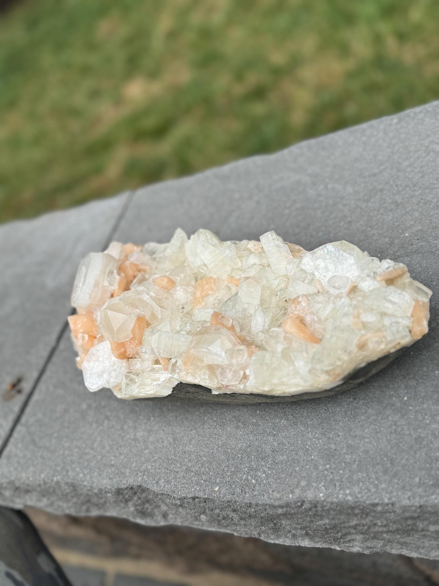 XL Diamond Apophyllite & Pink Stilbite Specimen (6.8lbs)