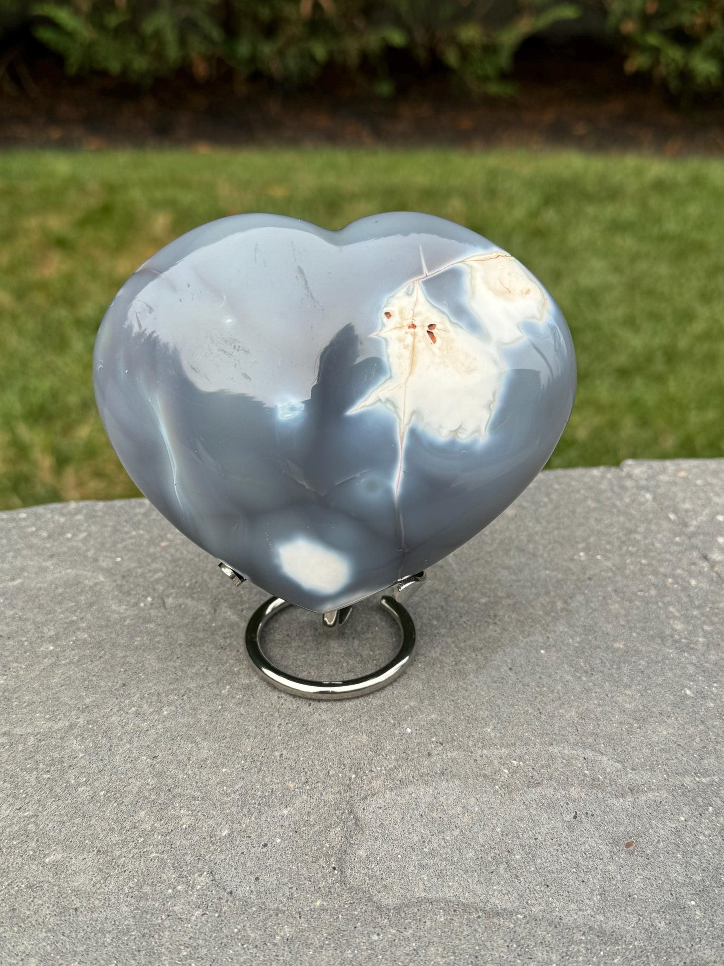 Orca Agate Heart Carving