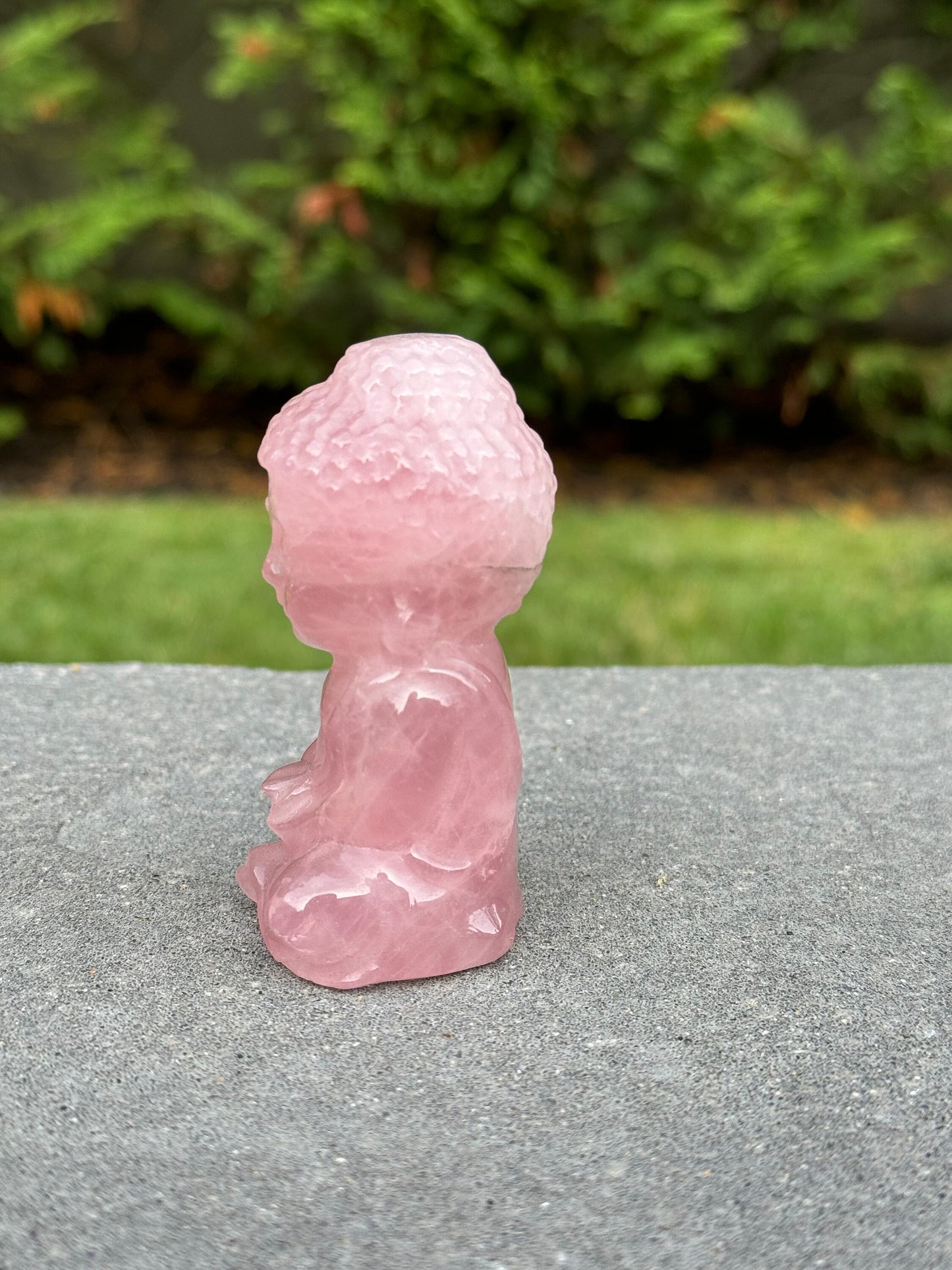 Rose Quartz Buddha Carving