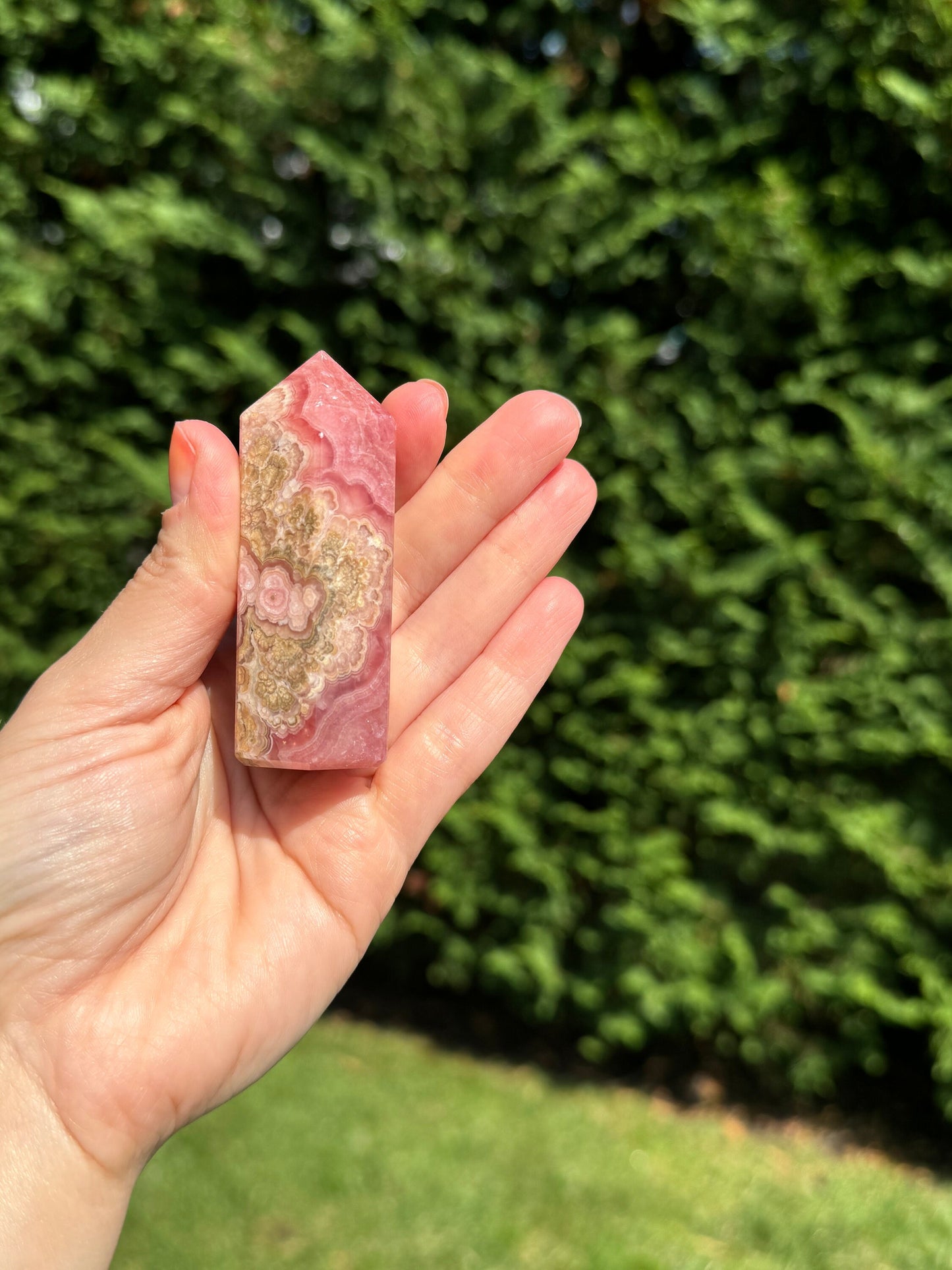 High Quality Rhodochrosite Tower