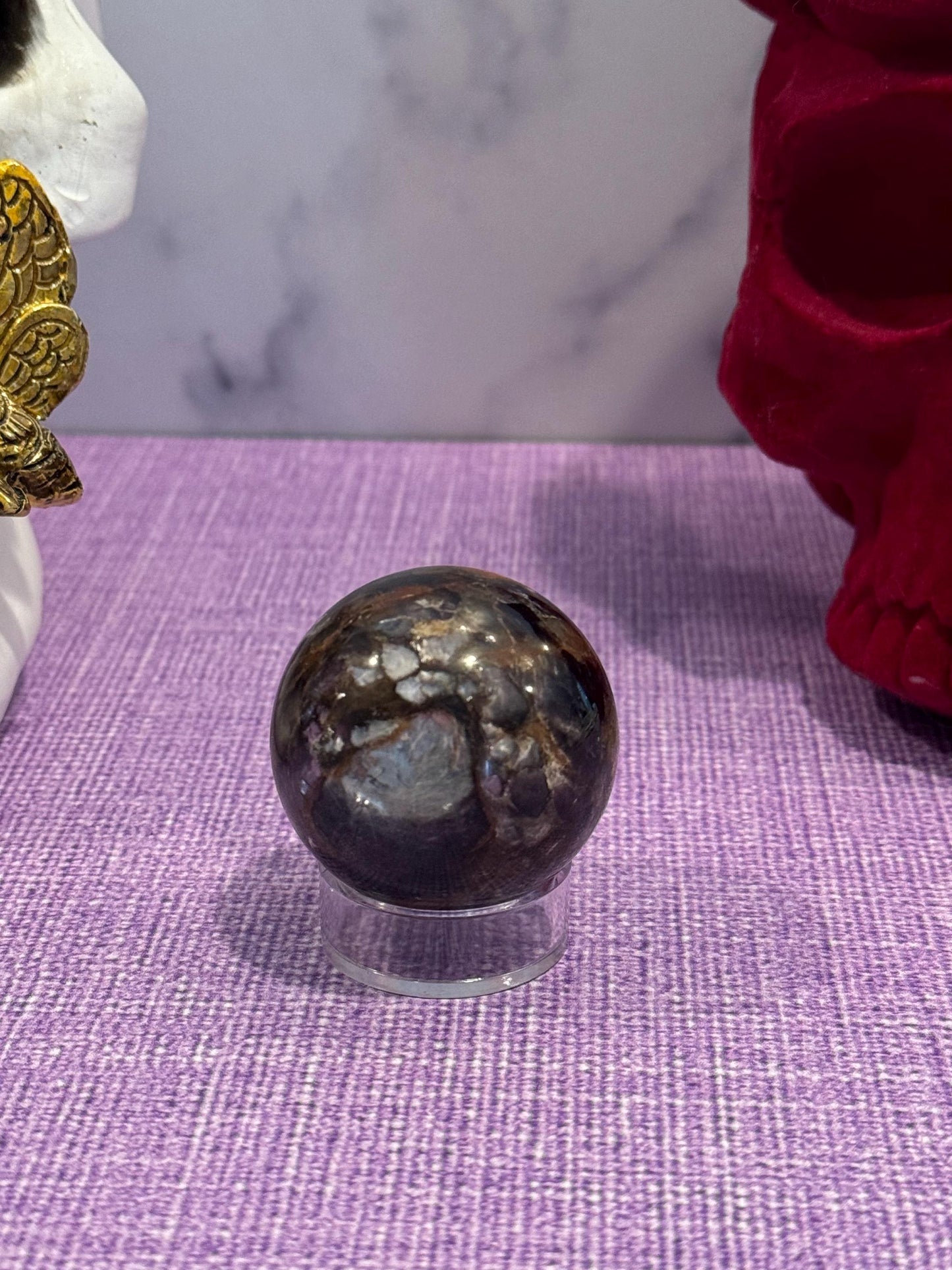 Gem Lepidolite Sphere (43MM)