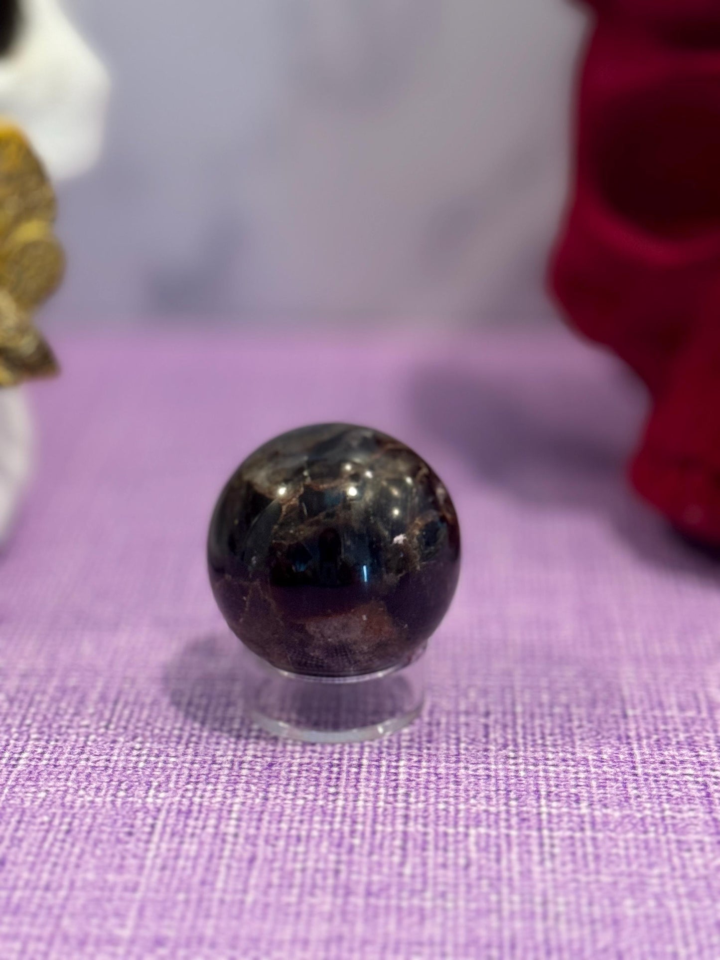 Gem Lepidolite Sphere (43MM)