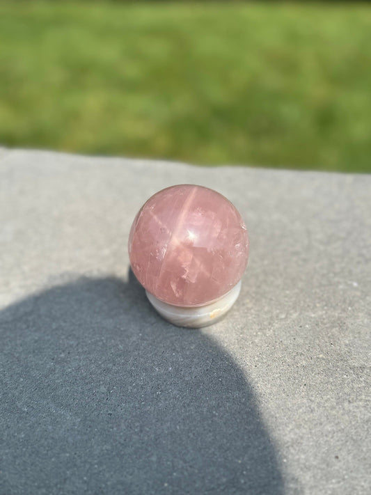 Star Rose Quartz Sphere (60MM)