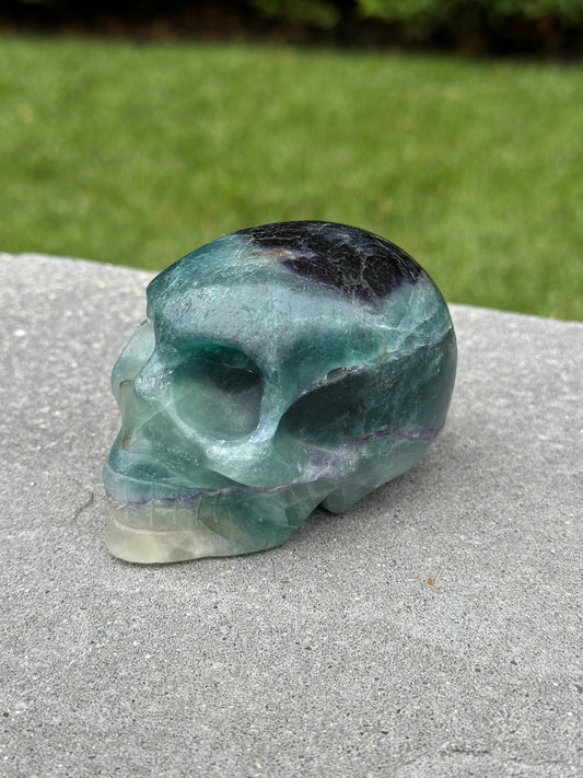 Fluorite Skull Carving (3.5")