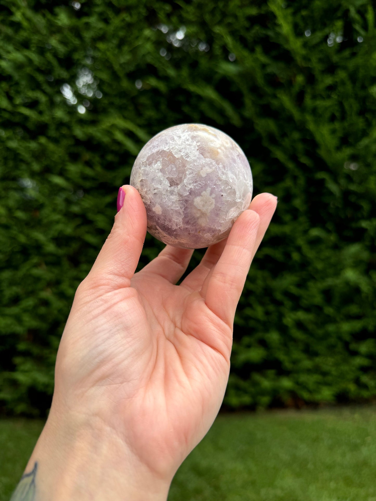 Madagascar Unicorn Stone & Aquamarine Sphere (83MM)