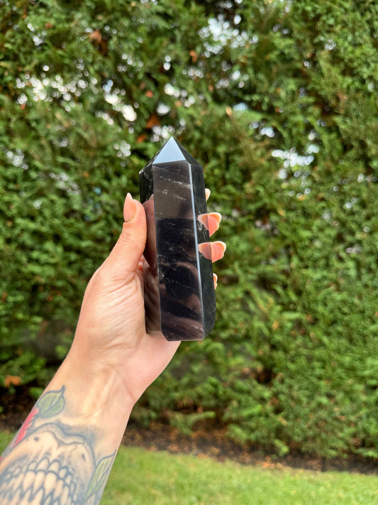 Black Rose Quartz Tower